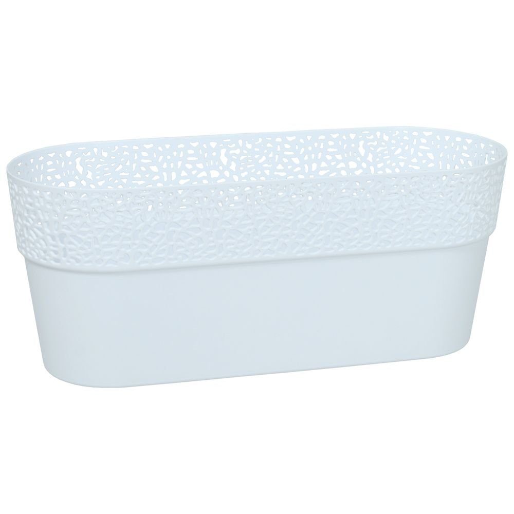 Heimwerkercenter Pflanzschale MePla - Schale Rosa -Länge: 30cm - weiss