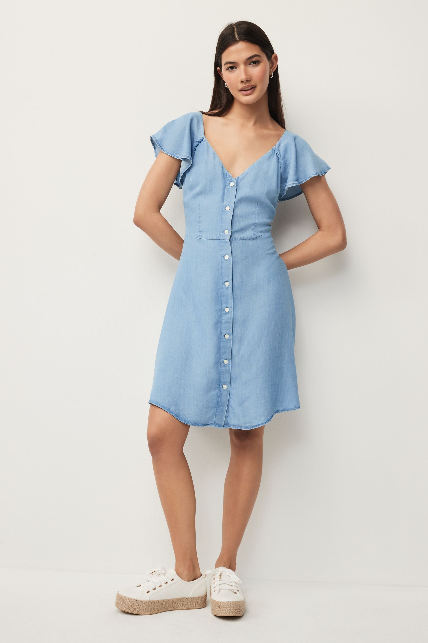 Next Minikleid Lyocell Denim-Minikleid (1-tlg)