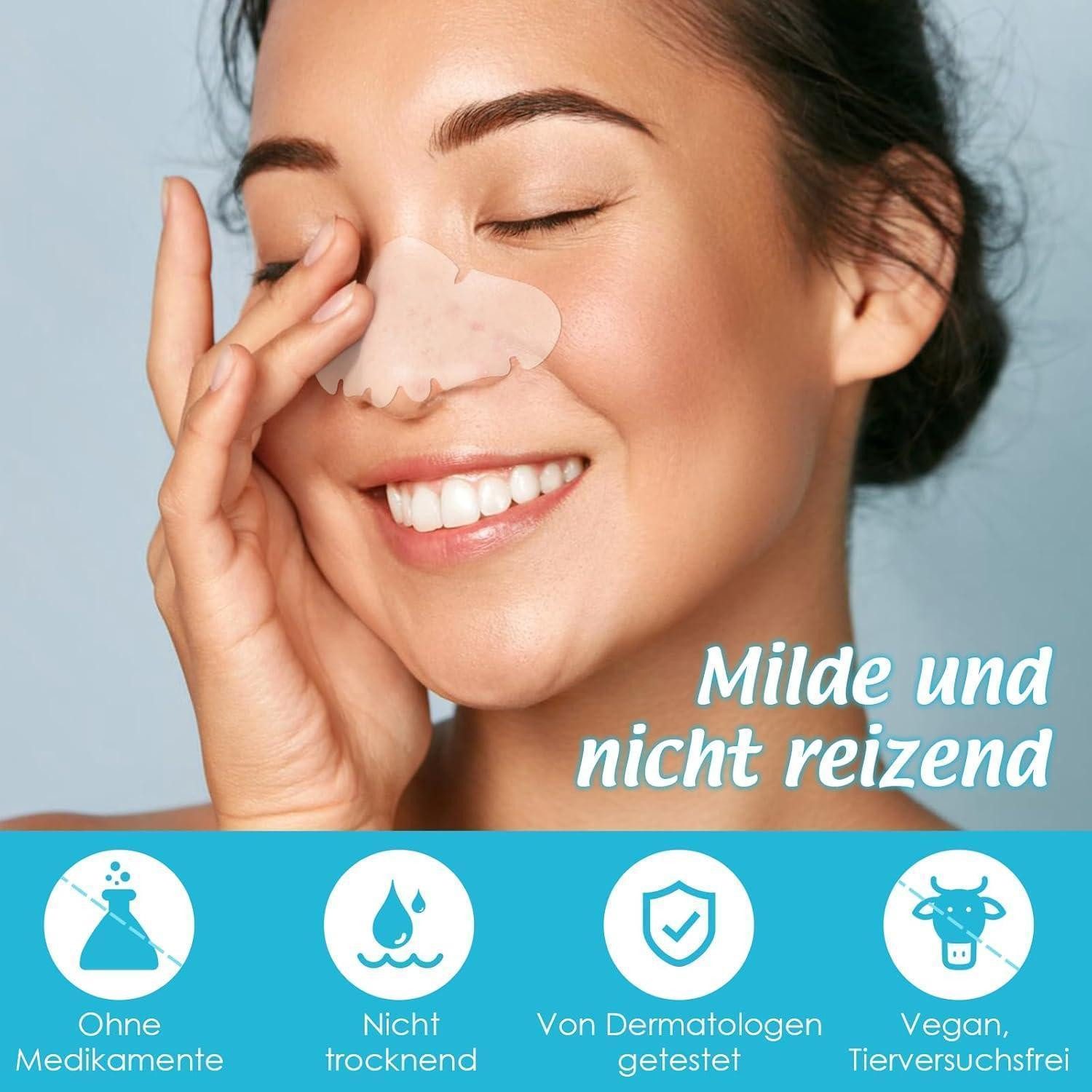 LuxusKollektion Anti-Pickel-Pflaster Akne Pflaster Hydrokolloid Teebaumöl unsichtbar 10 Stück