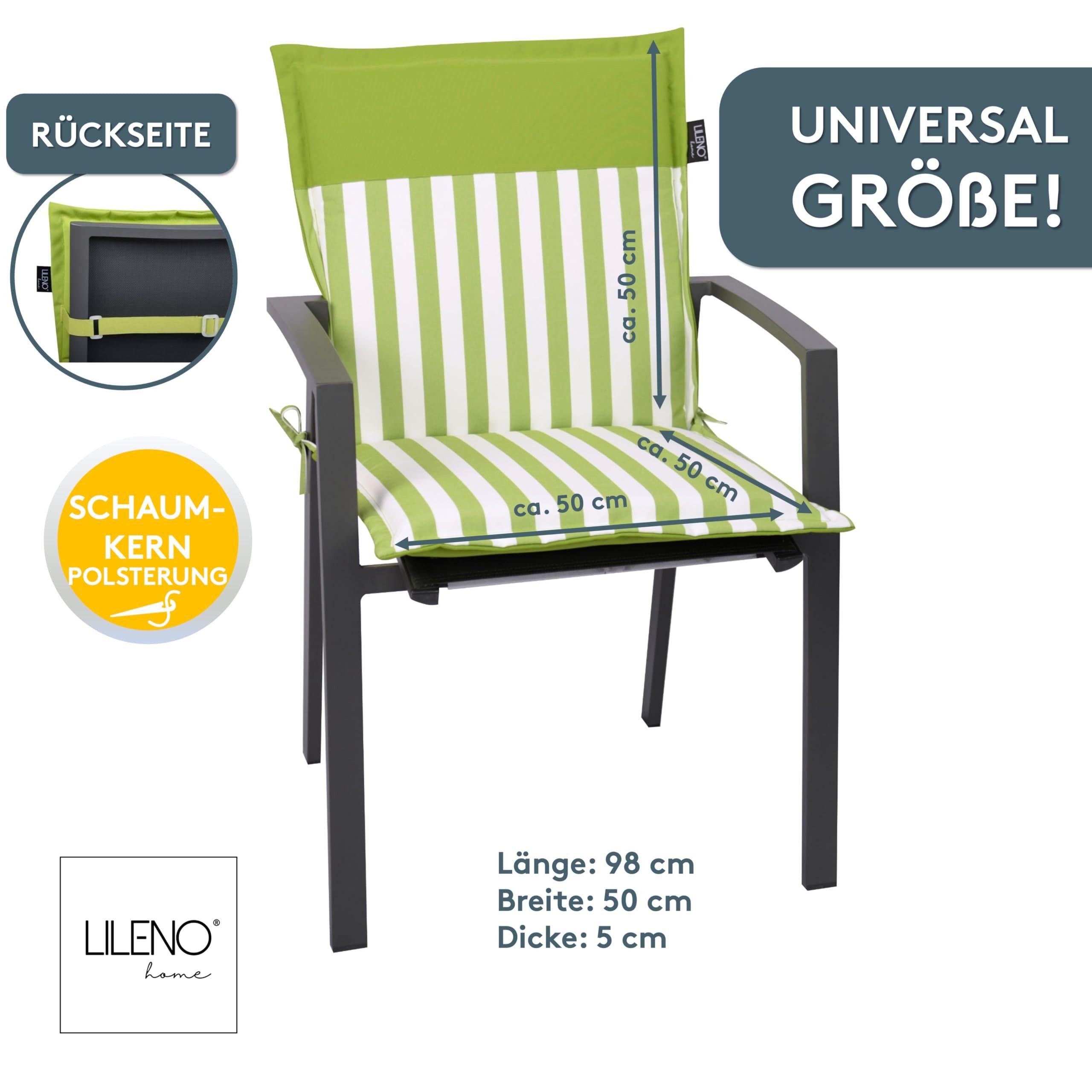 LILENO HOME Polsterauflage Gartenstuhl Niedriglehner Auflage, günstig online kaufen
