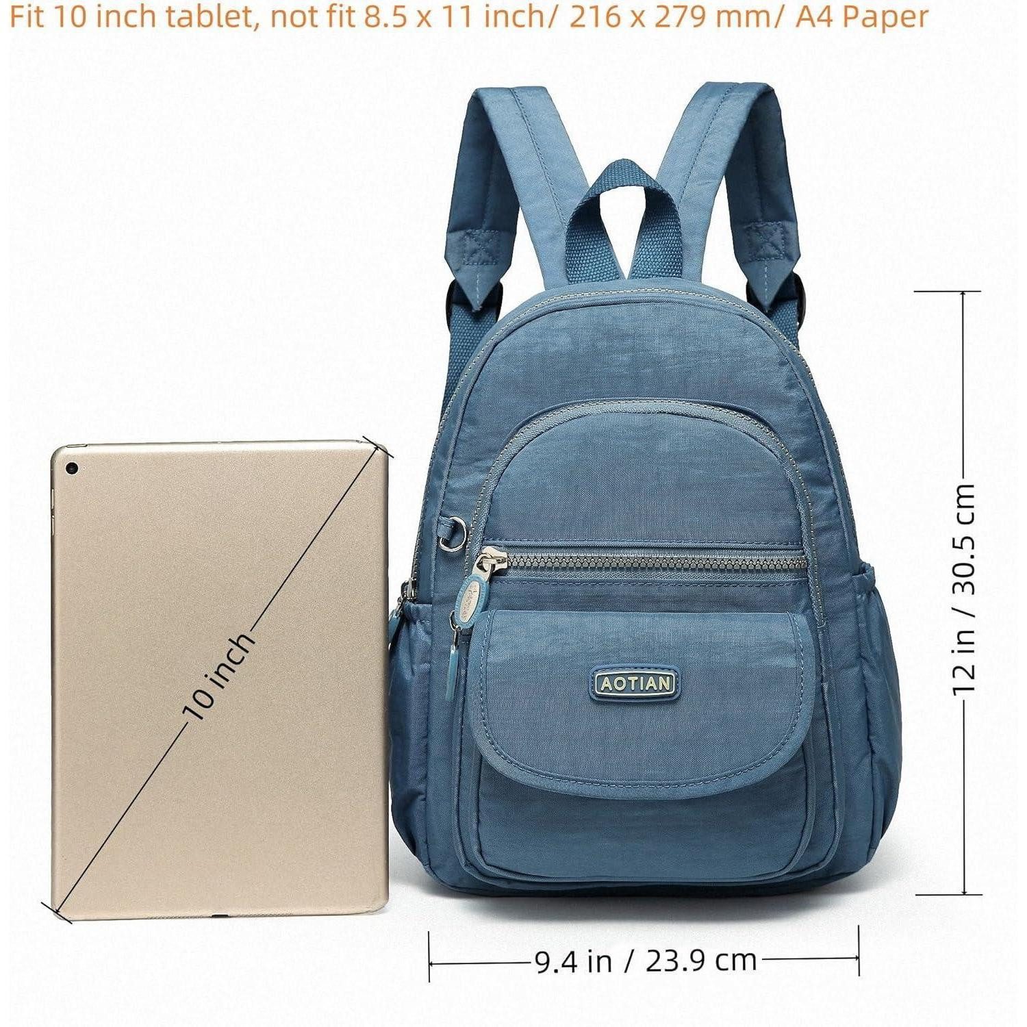 LuxusKollektion Minirucksack Rucksack Damen Mädchen Daypack Tasche 7 Liter Mini Hellblau – Bild 2 von 5