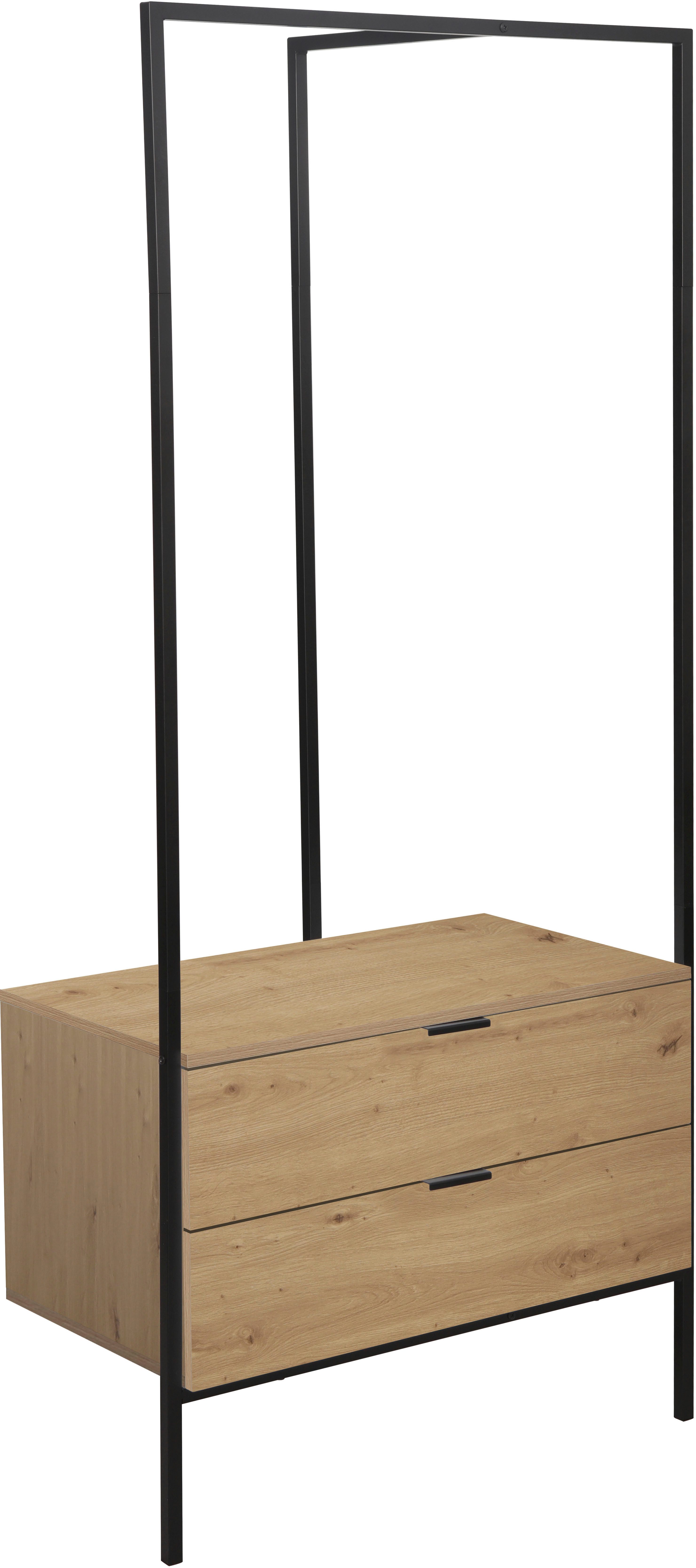 Home affaire Garderobenschrank Innsbruck (1-St) Garderobe mit Kleiderstange & 2 Schubladen - (B/T/H) 85/47/190 cm
