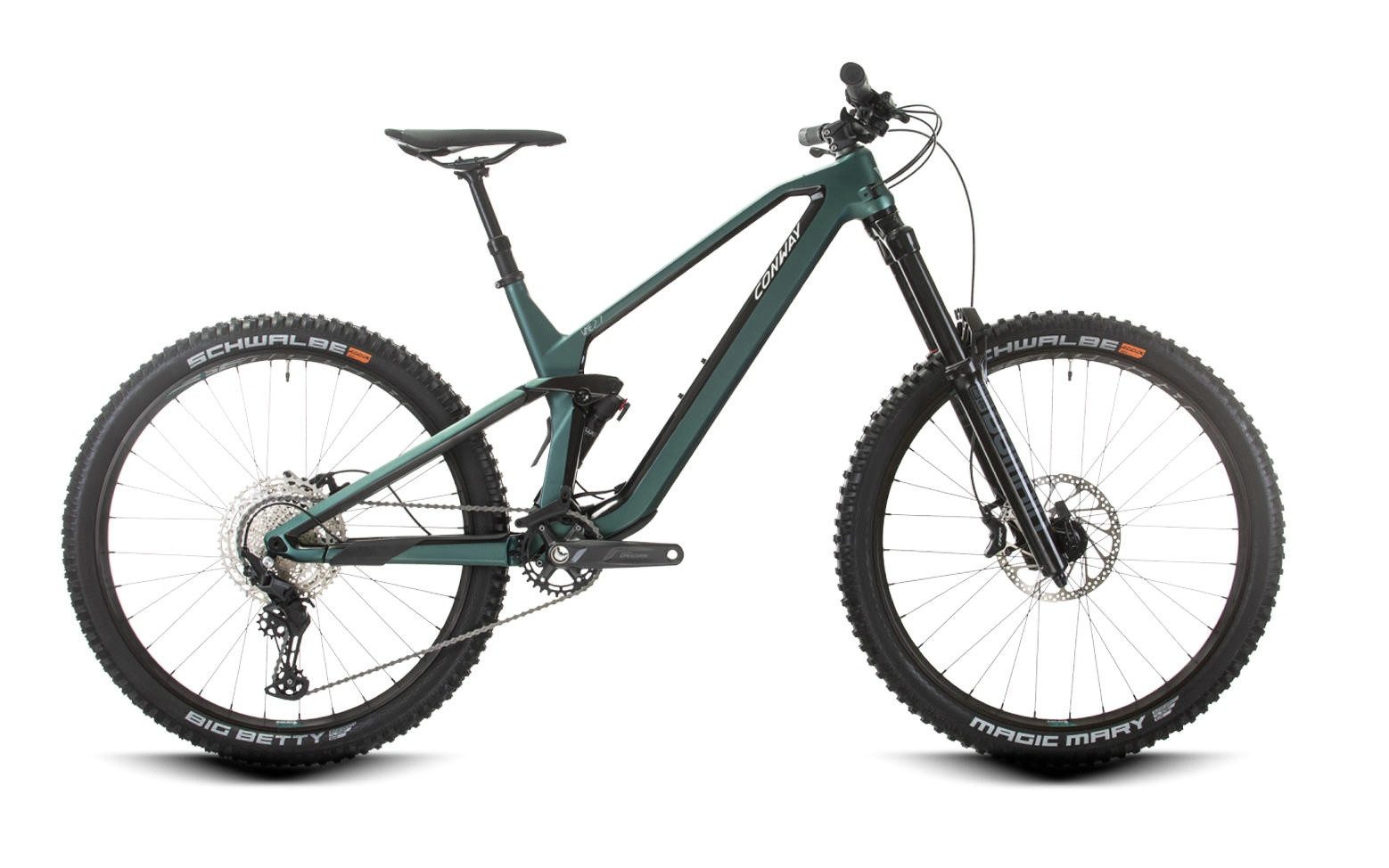 Conway Mountainbike MTB Fully WME 2.7 moos metallic matt / chrome 27,5" Diamant, 11 Gang Shimano SHIMANO "Deore RD-M5100" Schaltwerk