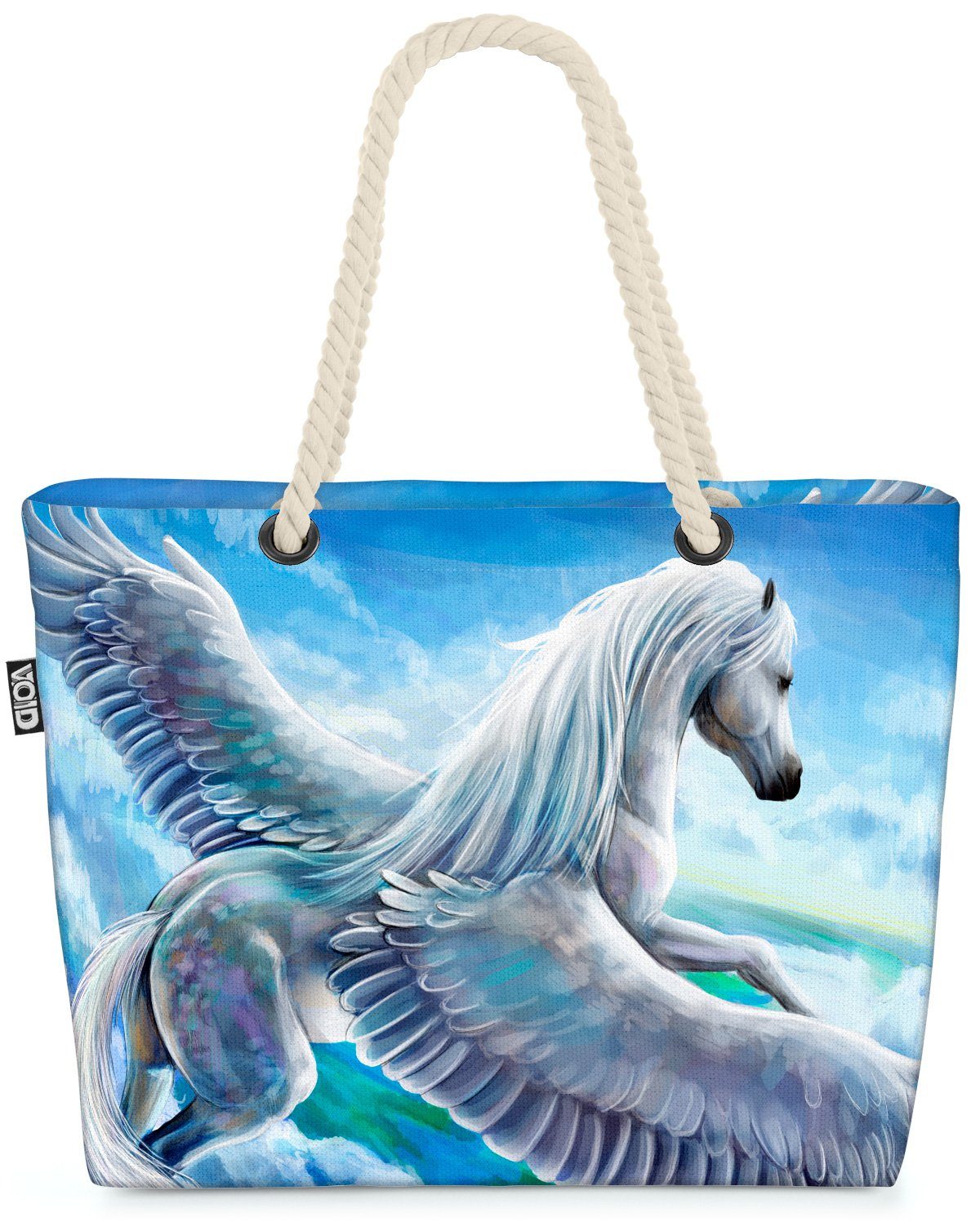 VOID Strandtasche (1-tlg), Pegasus Himmel Pferd Pegasus Himmel Pferd Wolken Einhorn Flügel Reite