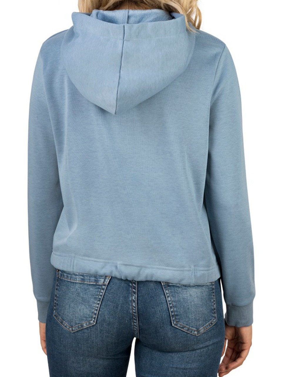 DENIMFY Kapuzenpullover Damen Hoodie DFHanna Regular Fit Crop Longsleeve Sweatshirt mit Kapuze – Bild 2 von 4