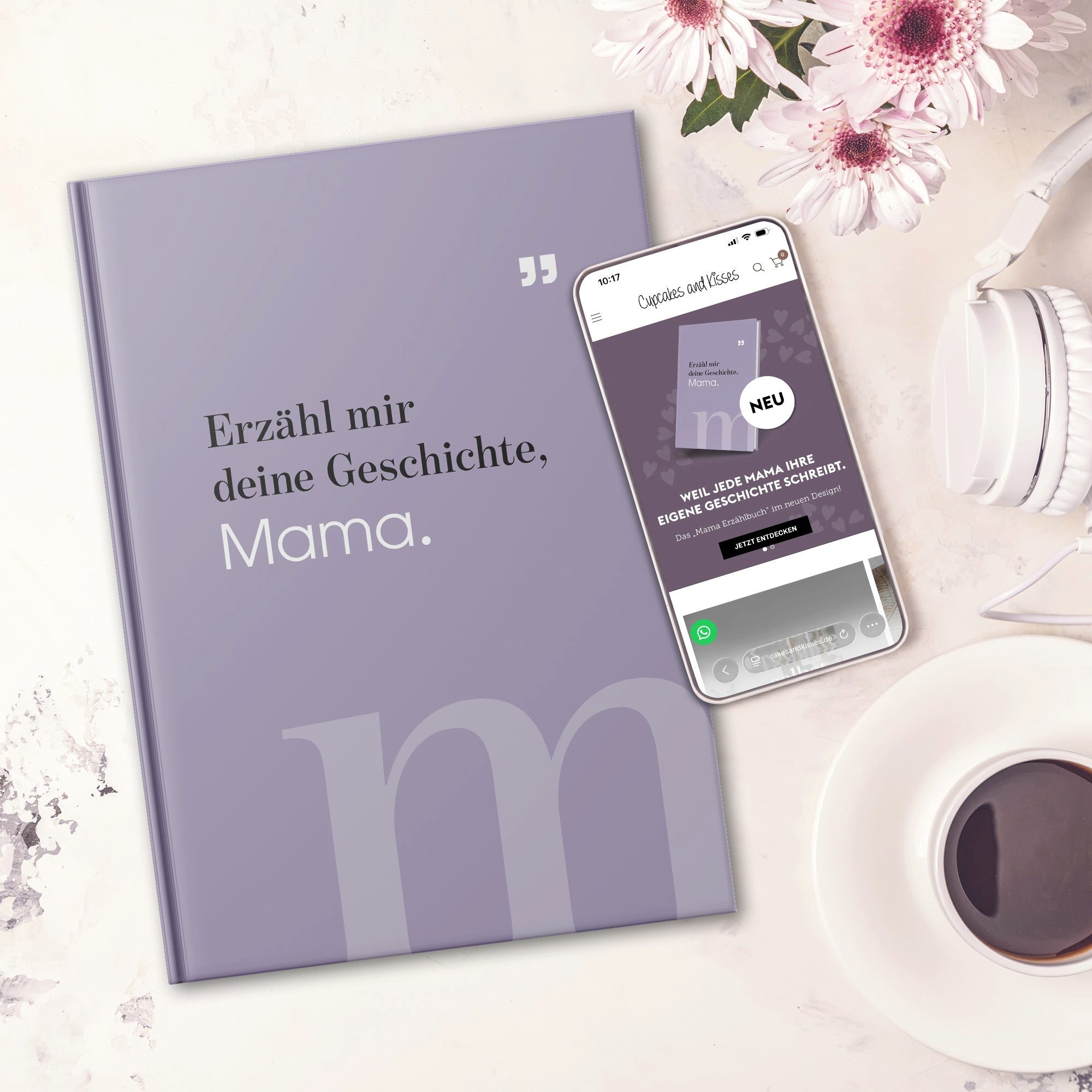 CUPCAKES & KISSES Tagebuch Mama, was kannst du erzählen? Ausfüllbuch I Erinnerungsbuch I Flieder