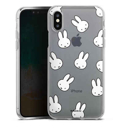 DeinDesign Handyhülle Miffy Muster transparent Miffy Pattern Transparent, Apple iPhone X Silikon Hülle Bumper Case Handy Schutzhülle