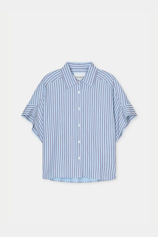 CLOSED Langarmbluse Gestreiftes Viskosehemd