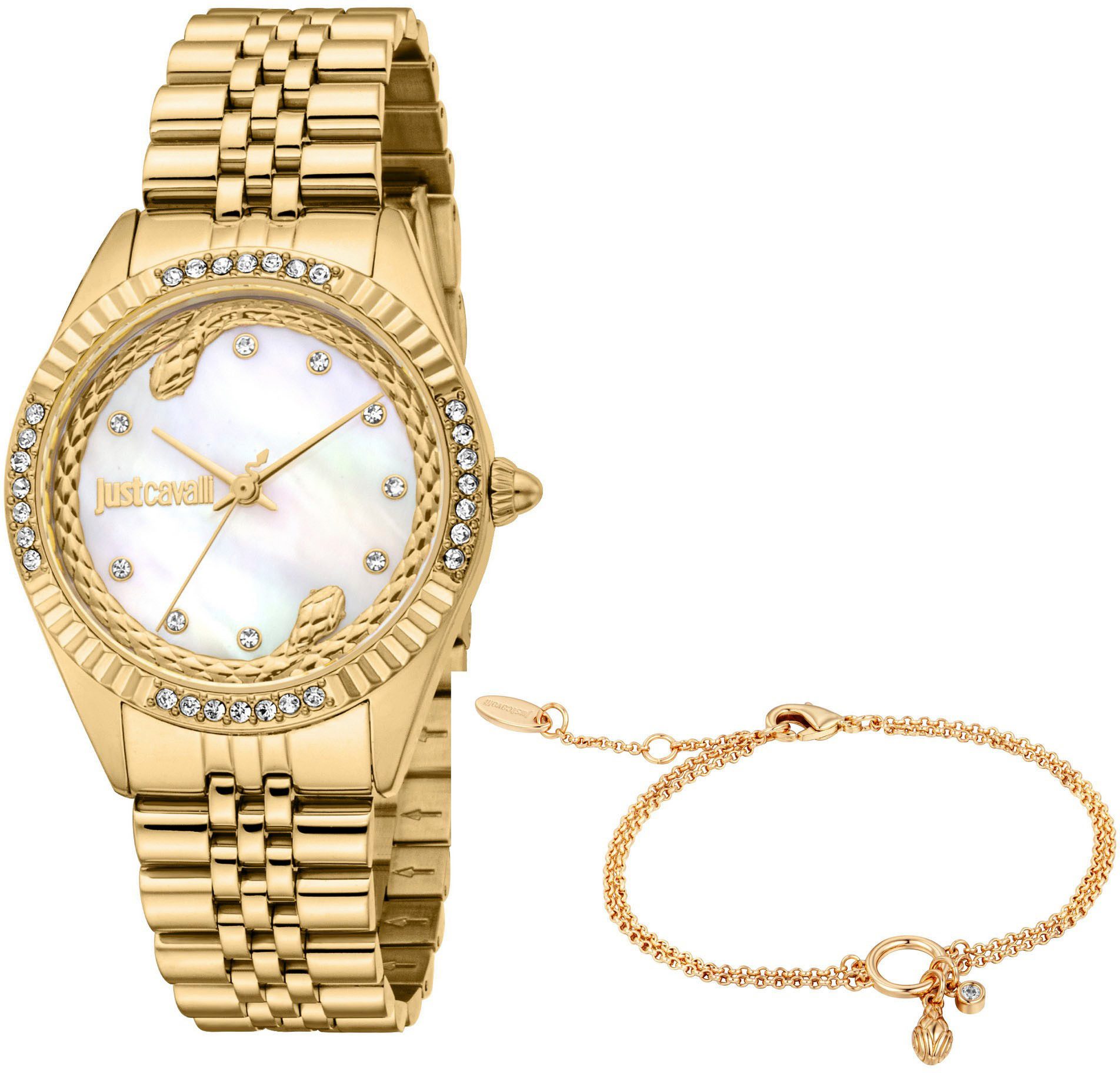 Just Cavalli Time Quarzuhr Vittoria JC1L361M0055, (Set, 2-tlg., mit Schmuck günstig online kaufen