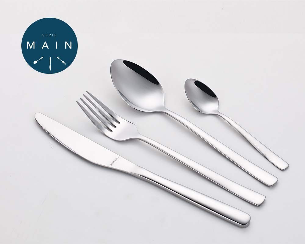 Michelino Besteck-Set MICHELINO 60 teilig Besteckset "Main" Essbesteck Edelstahl Einsatz für (60-tlg)