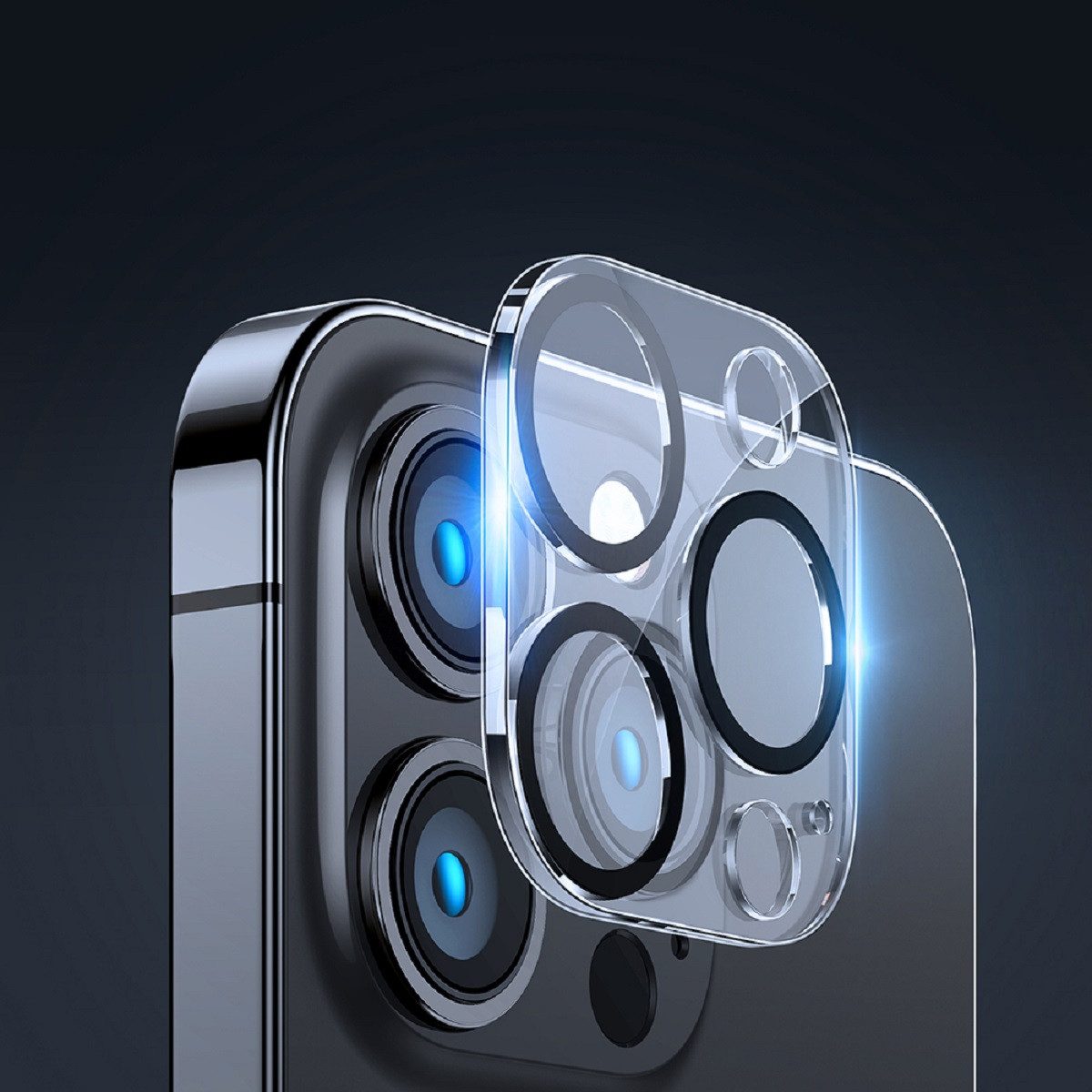 COFI 1453 Kameraschutzglas Kamera-Schutzglas – Robuste Glasabdeckung kompatibel mit iPhone 12, 1 Stück