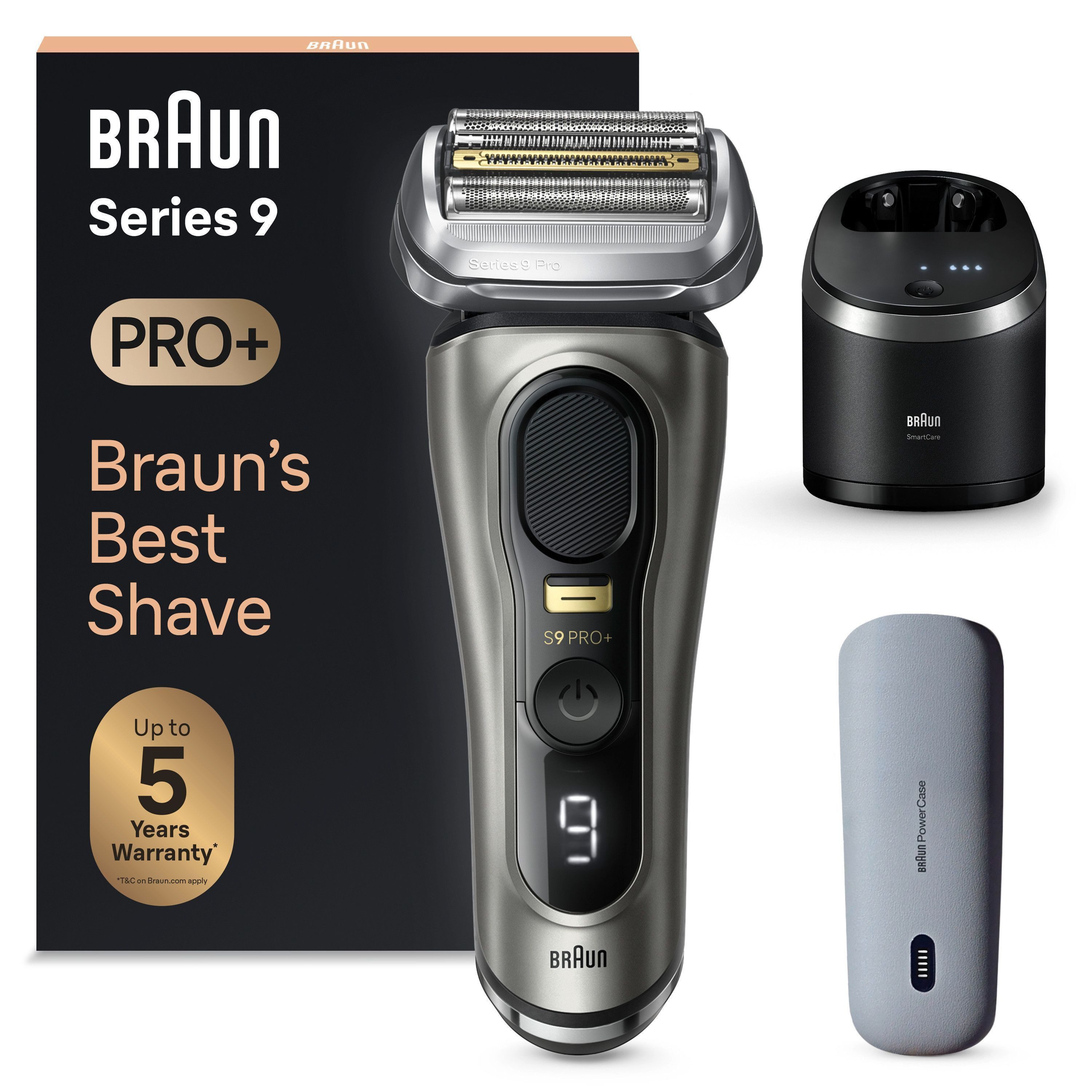 Braun Elektrorasierer Series 9 Pro+ 9575cc, Reinigungsstation, Precision ProTrimmer