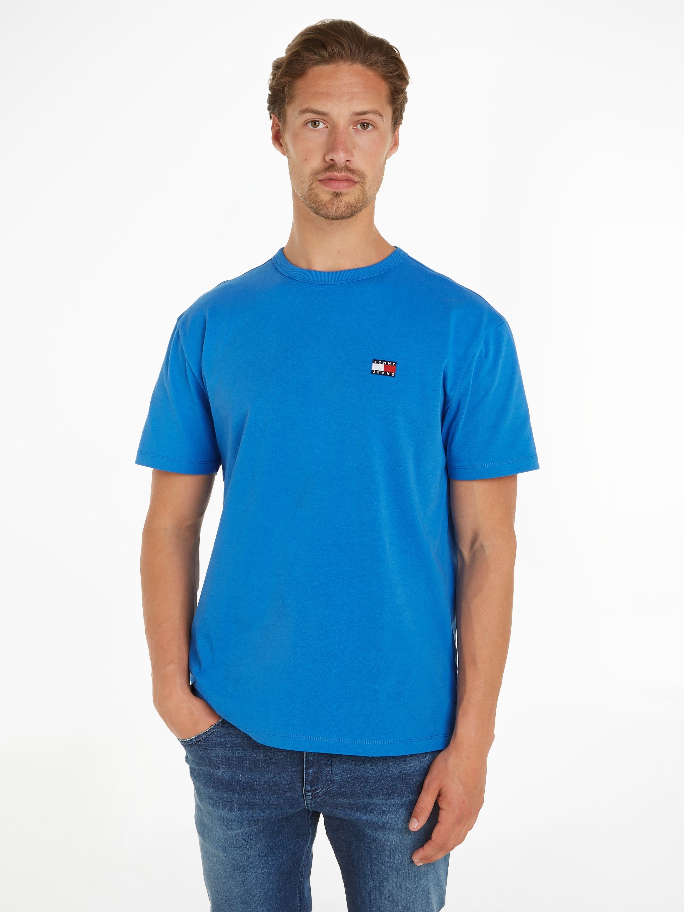 Tommy Jeans T-Shirt TJM BADGE mit Rundhalsausschnitt REG EXT Blue Meridian TEE