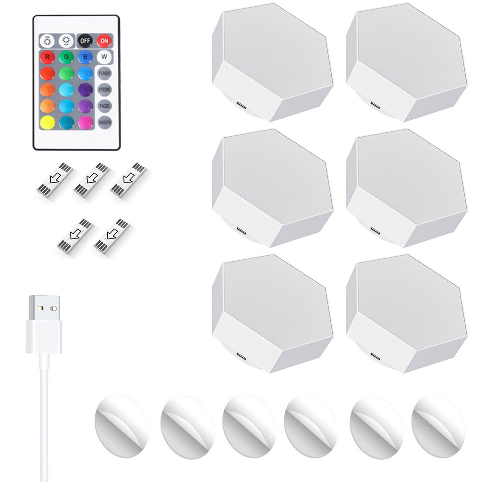 Jibenhome LED Dekolicht Sechseckige LED Wandleuchte Dimmbar Gaming Panel He günstig online kaufen