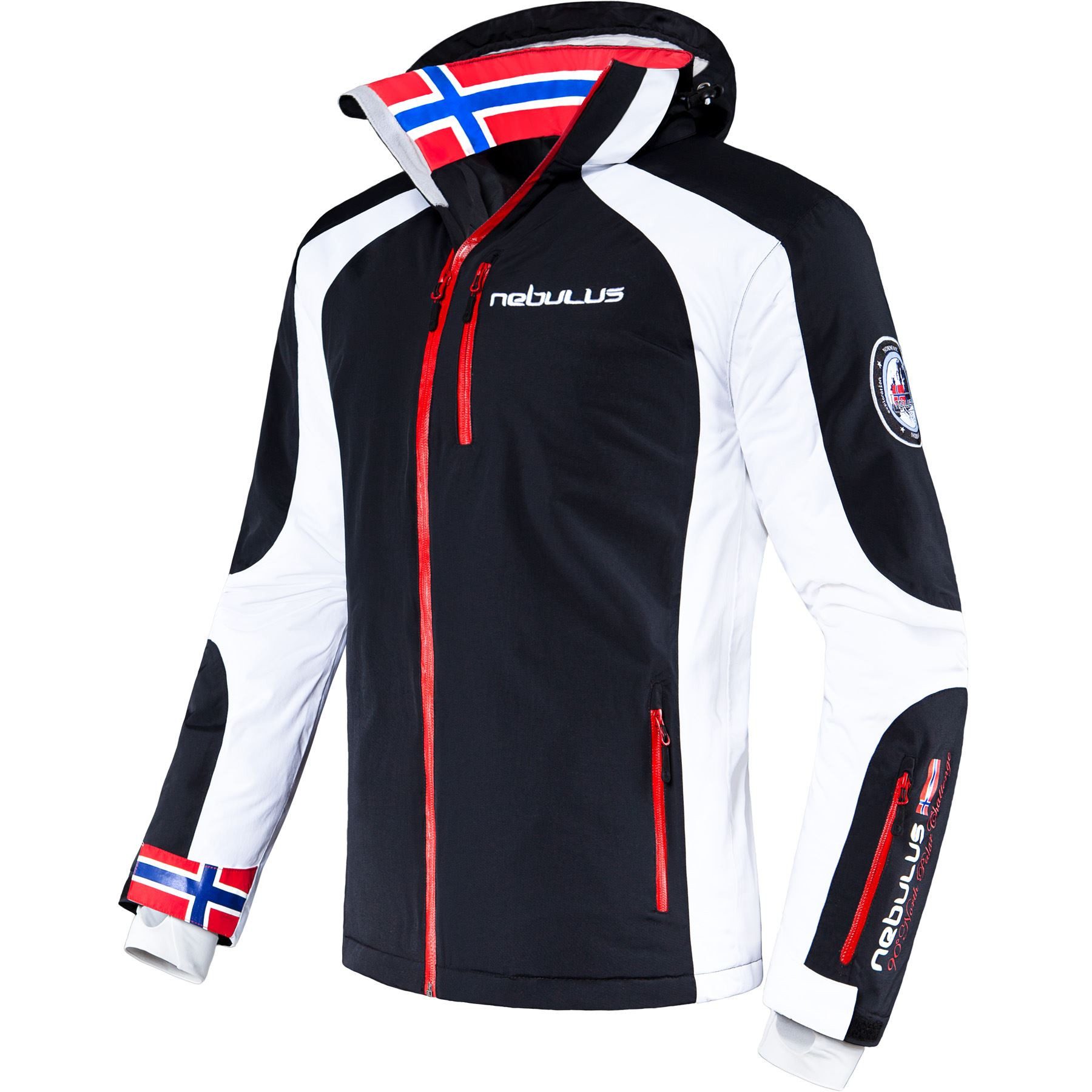 Nebulus Skijacke DAVOS, Q679 - Herren, schwarz-weiss, L