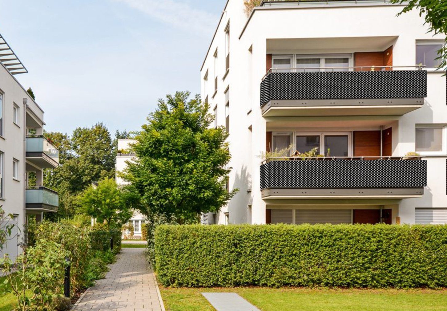 dynamic24 Balkonsichtschutz Polyrattan PVC Sichtschutzmatte 300x90 günstig online kaufen