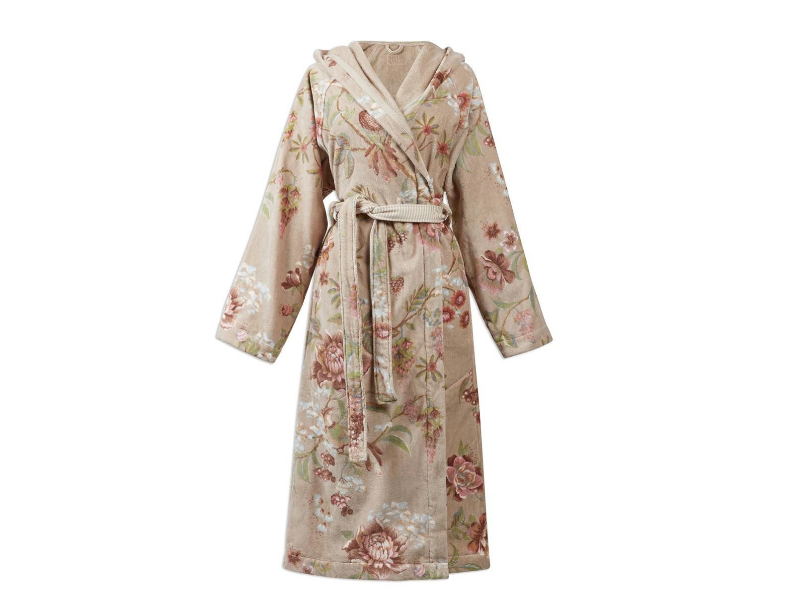 PiP Studio Bademantel Secret Garden Bademantel khaki S (1Stück), Cotton