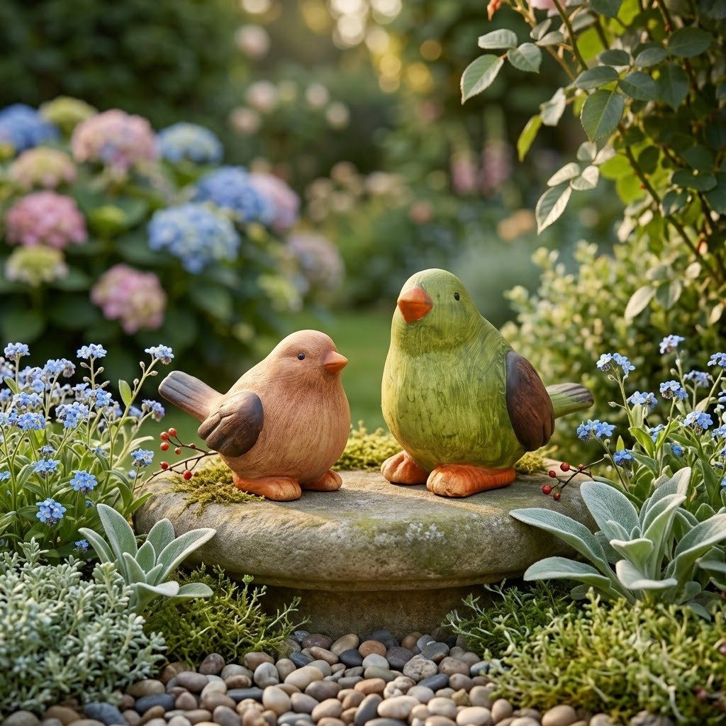 Eurosouvenir Dekofigur Charmantes Keramik-Vogelpärchen: Natürliche Akzente für Ihr Zuhause (Set, 2 St., 2er Set), Geburtstag, Geschenkidee, für jeden Anlass
