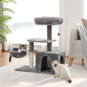 PAWZ Road Kratzbaum Kratzbaum,Plüsch-Katzenturm,Sisal-Kratzbaum für Kätzchen, für kleine Katzen, Hängematte