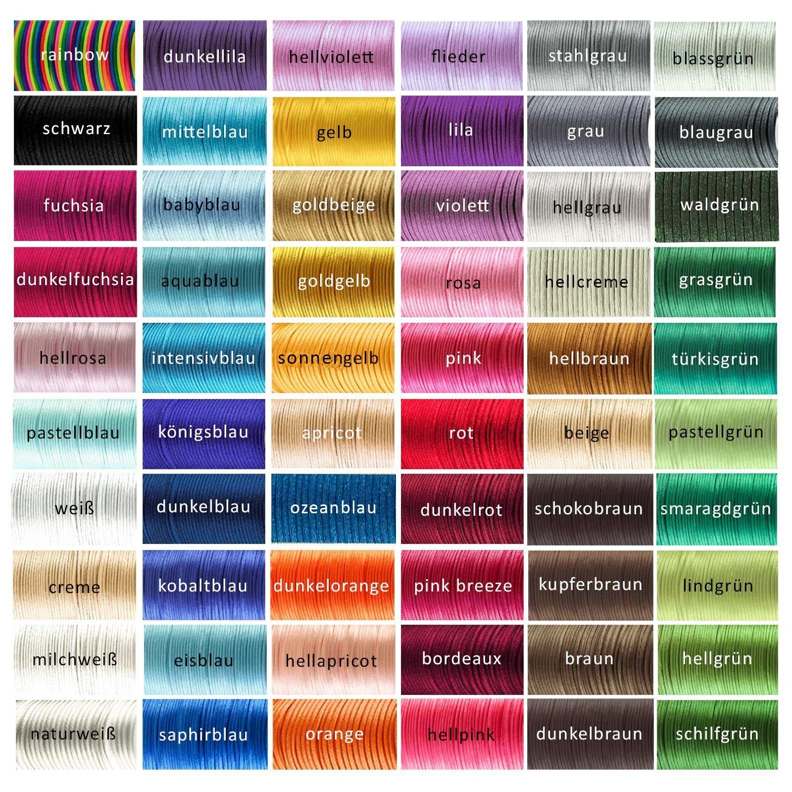 maDDma 90m Satinschnur 2mm Seil, rainbow günstig online kaufen