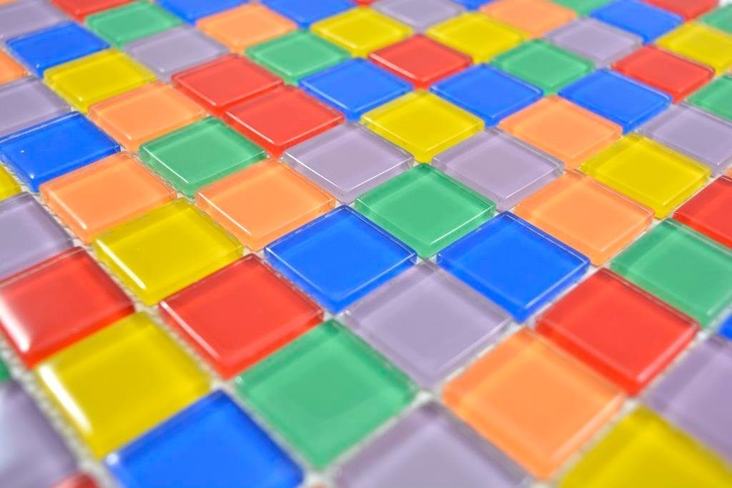 Mosani Mosaikfliesen Mosaik Fliesen Glasmosaik bunt Wand Fliesenspiegel