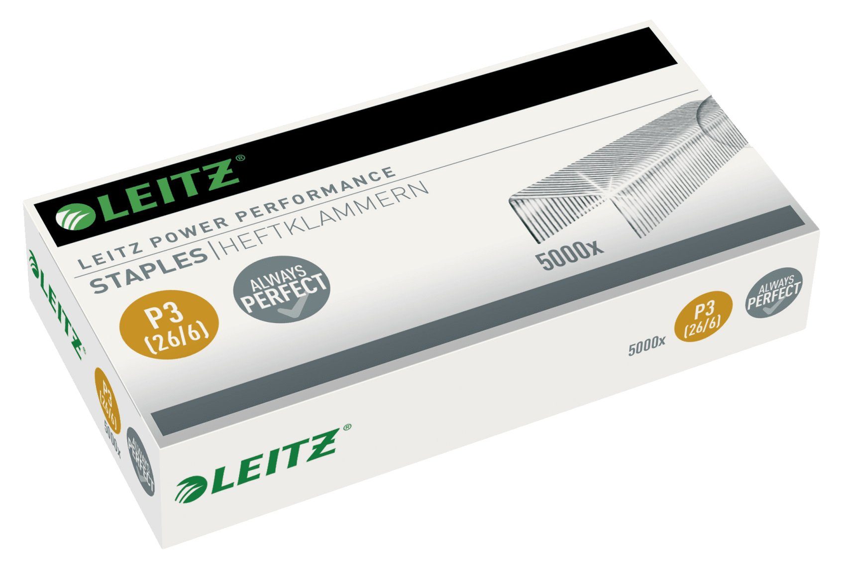 LEITZ LEITZ Heftklammern 26/6, verzinkt, Großpackung Tintenpatrone