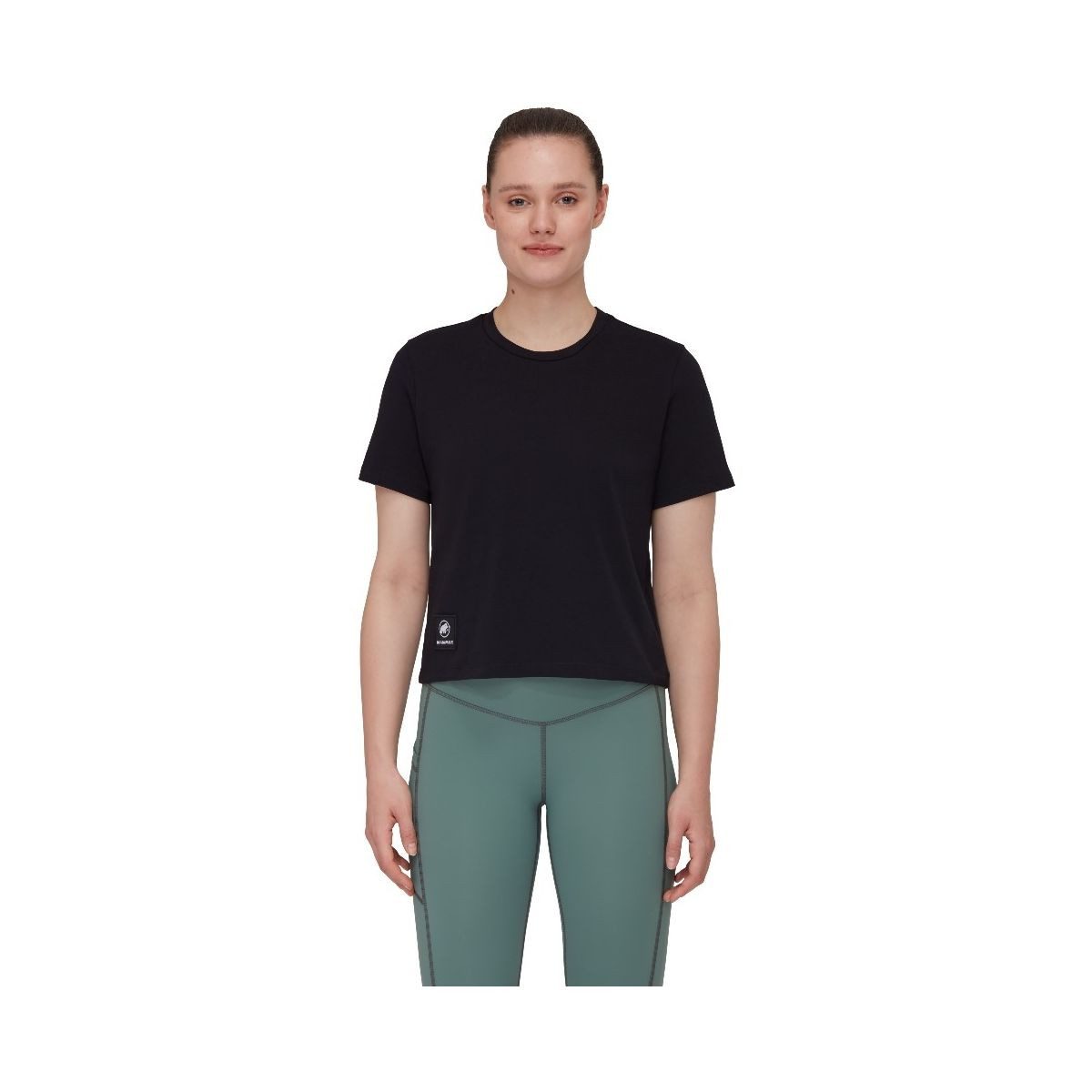 Mammut Kurzarmshirt Massone T-shirt Cropped Women Patch Stilvolles Croptop aus 100 % Bio-Baumwolle, ideal für Klettern und