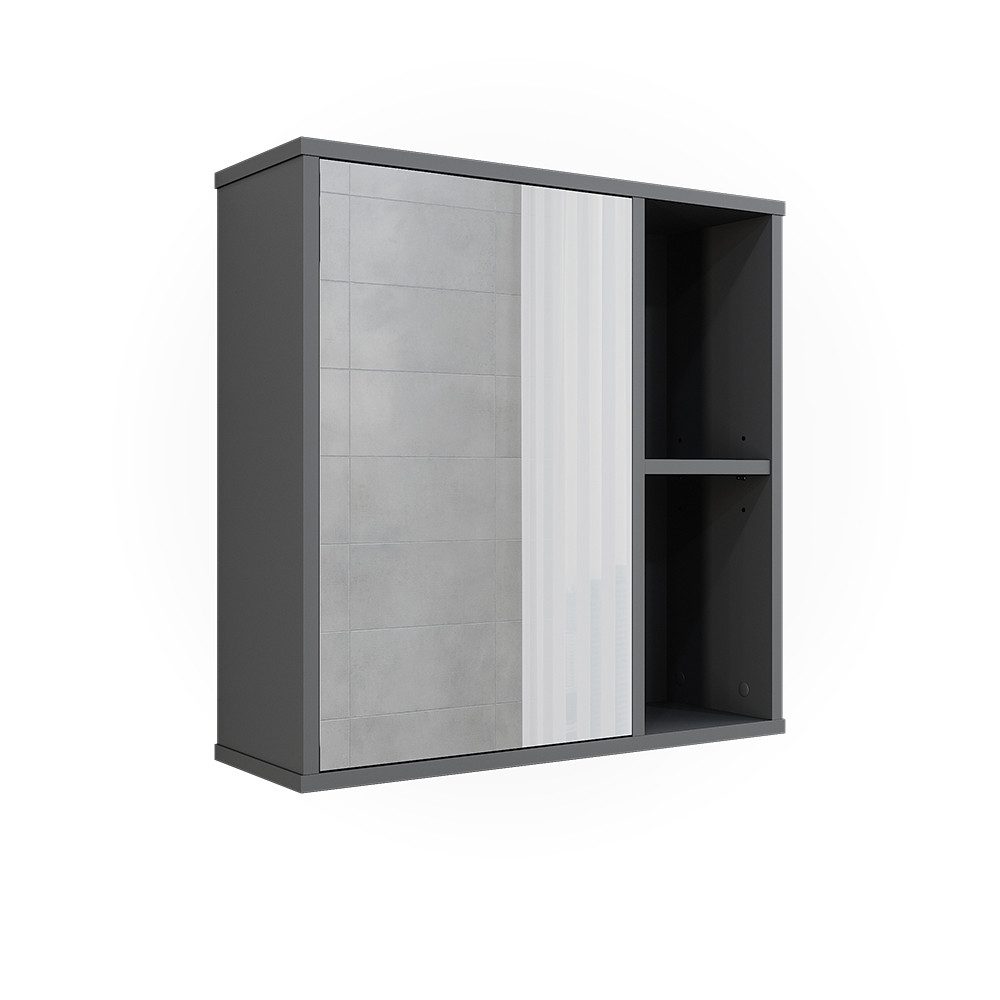 Vicco Badezimmerspiegelschrank Leano, Anthrazit, 60 x günstig online kaufen