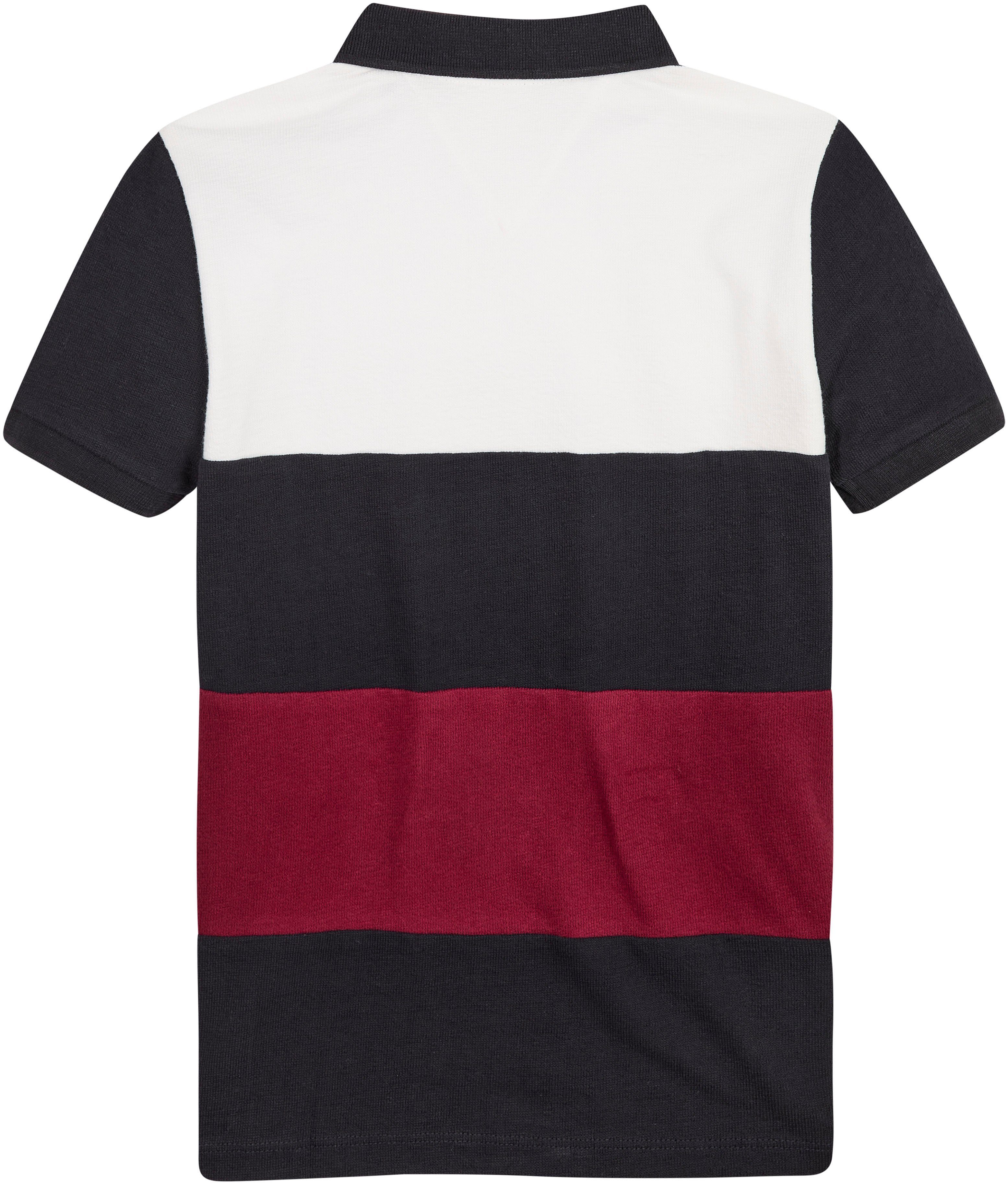 Tommy Hilfiger Poloshirt CLRBLOCK GLOBAL mit STRIPE S/S typischen Farben in Streifen den POLO Hilfiger