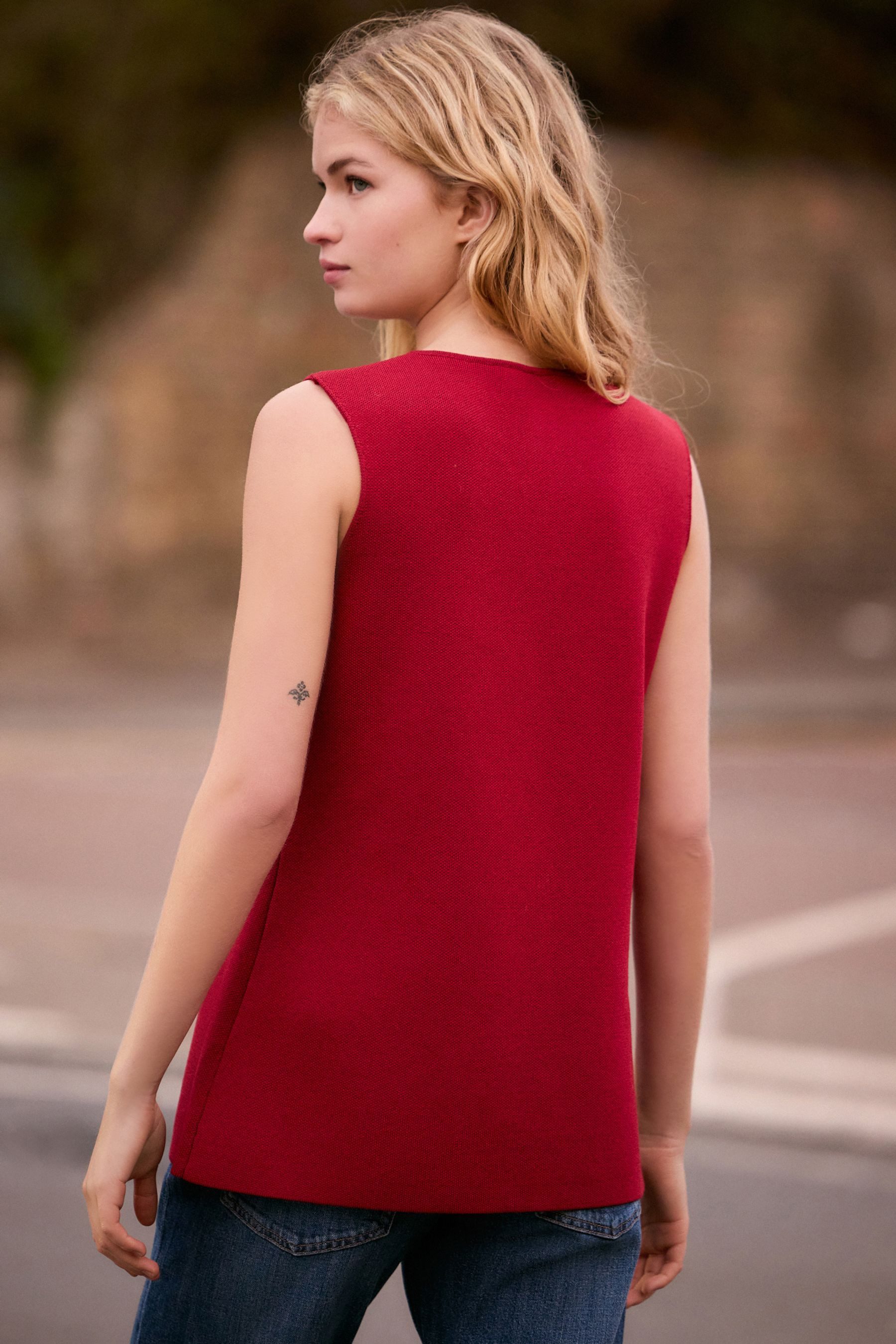 Next Anzugweste Gestricktes Westenoberteil mit Knopfleiste günstig online kaufen