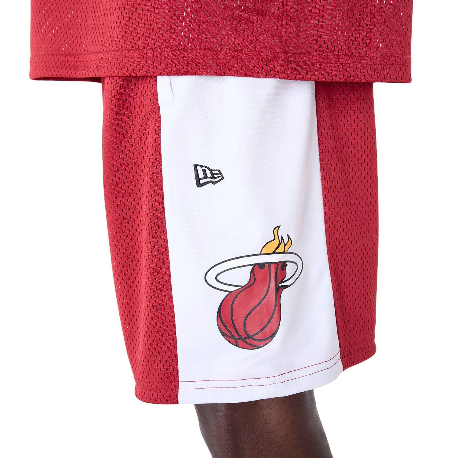 New Era Trainingsshorts Short New Era NBA Miami Heat mesh elastischer Bund mit Kordelzug