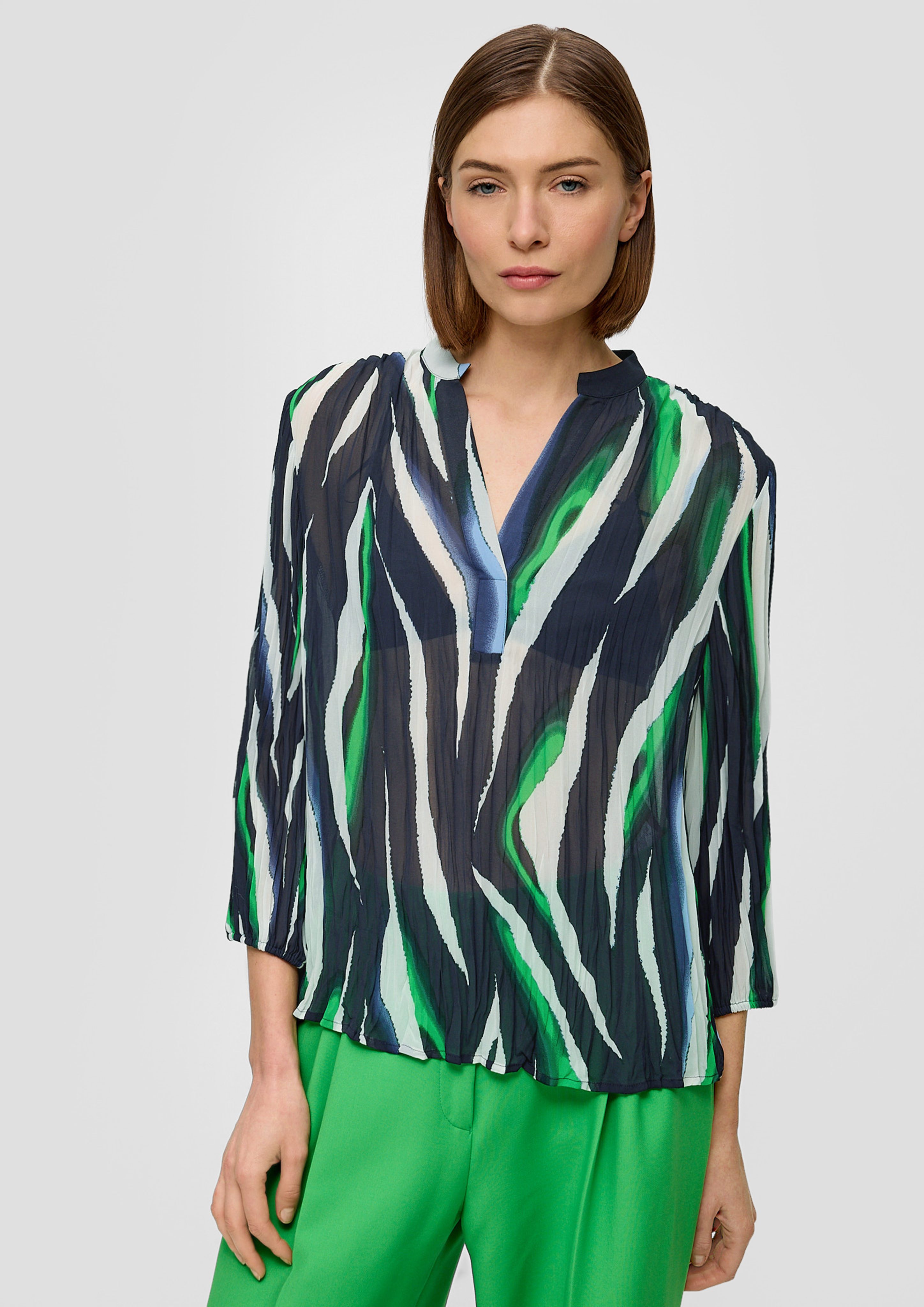 Langarmbluse Bluse aus Chiffon