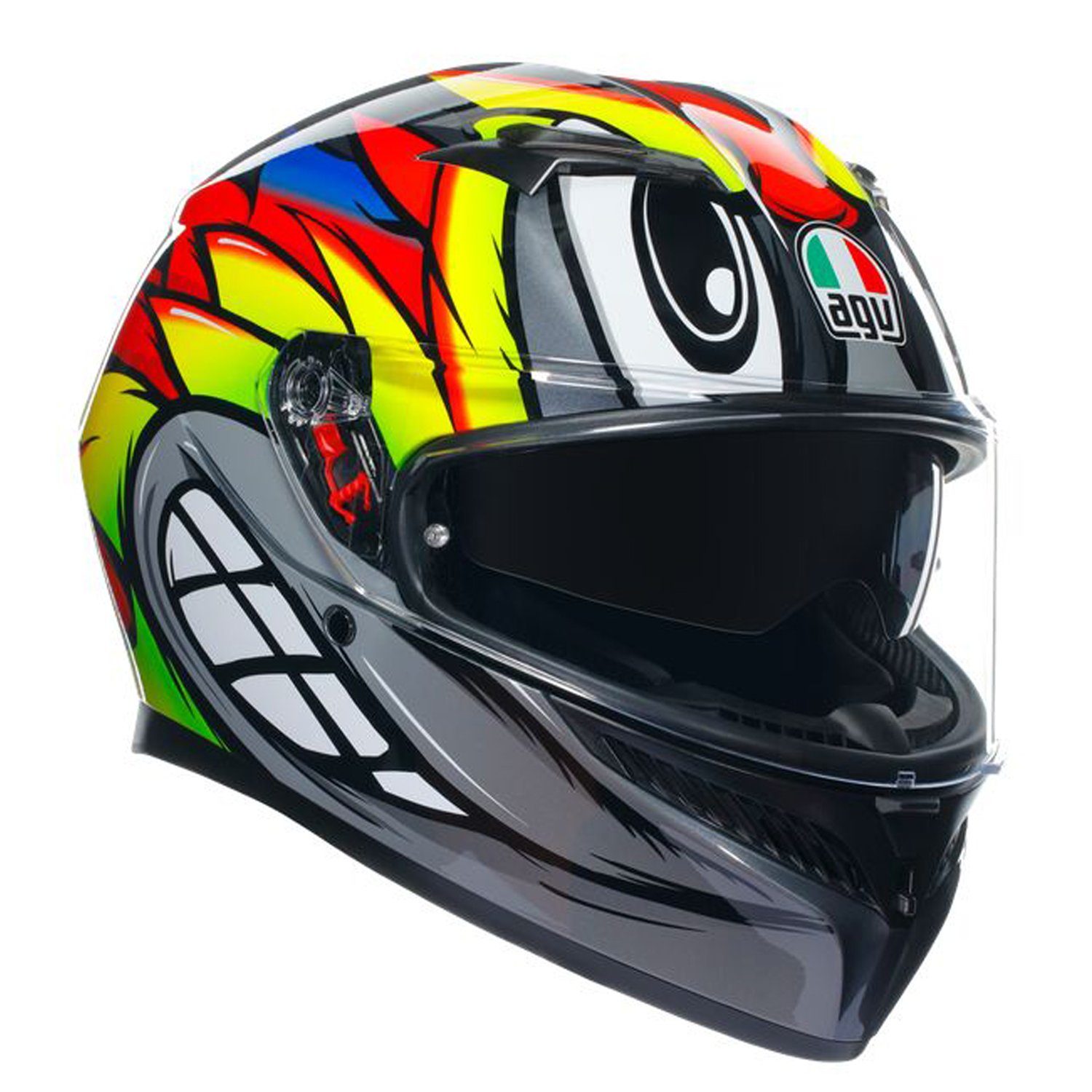 AGV Motorradhelm K3 Birdy 2.0 grau-gelb-rot