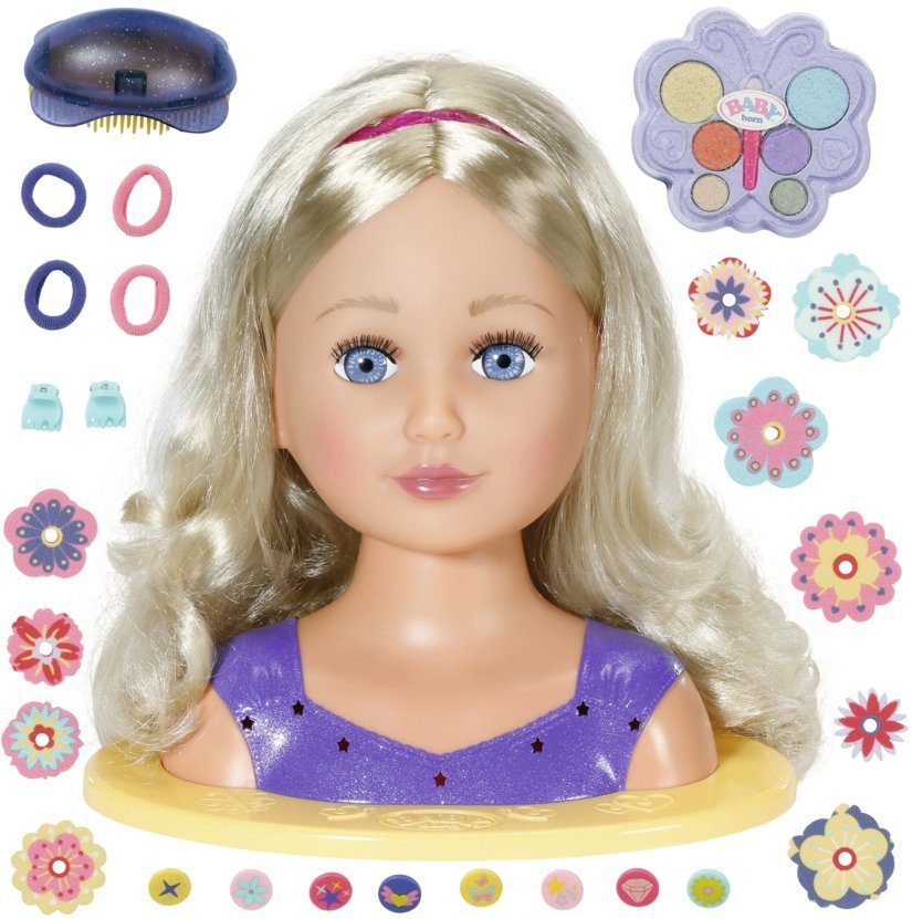 Image of Baby Born Frisier- & Schminkkopf »Sister Styling Head, lila«, mit 24 tollen Accessoires
