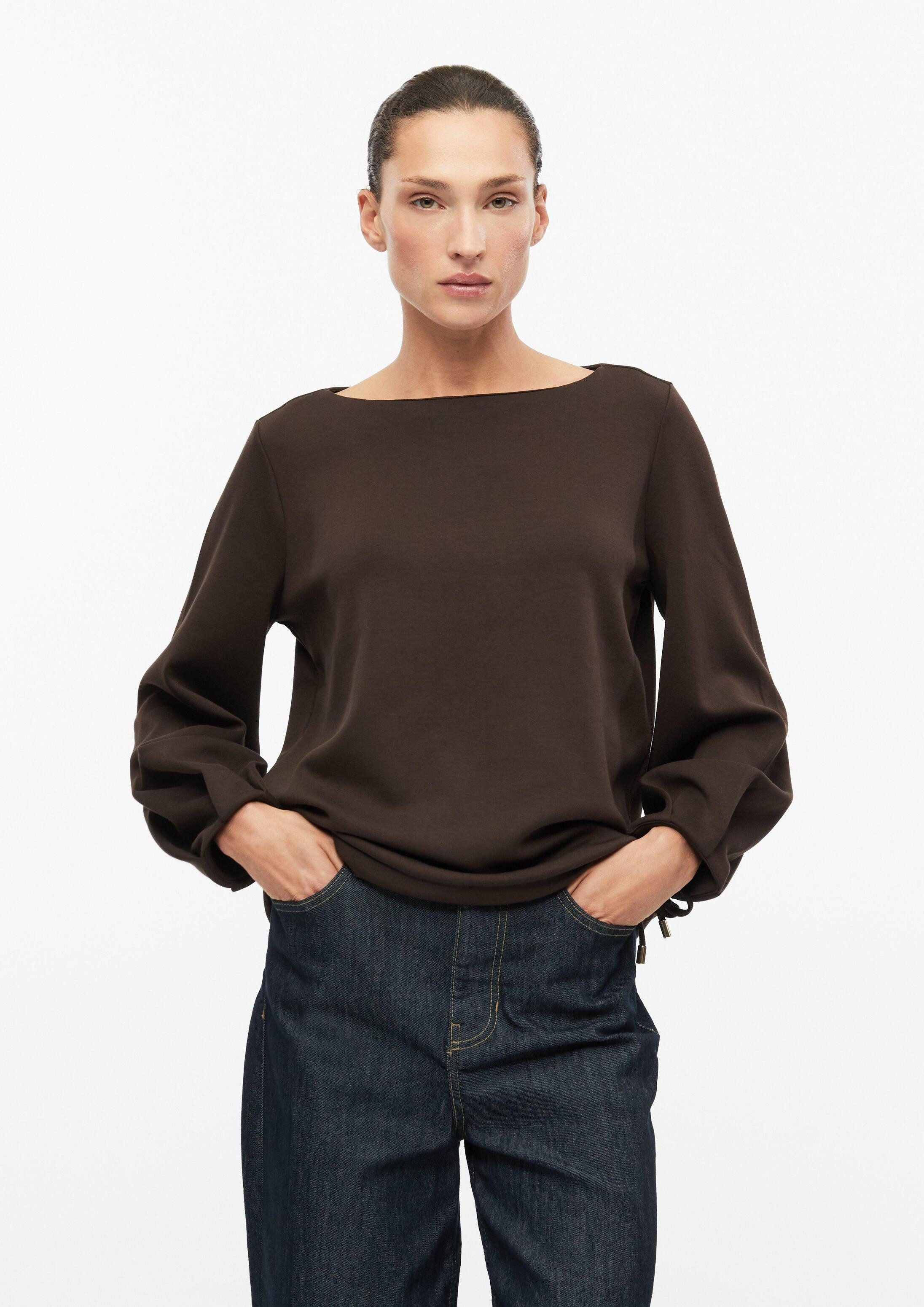 s.Oliver Sweatshirt Sweatshirt Sweatshirt im Relaxed Fit mit Tunnelzug am Saum
