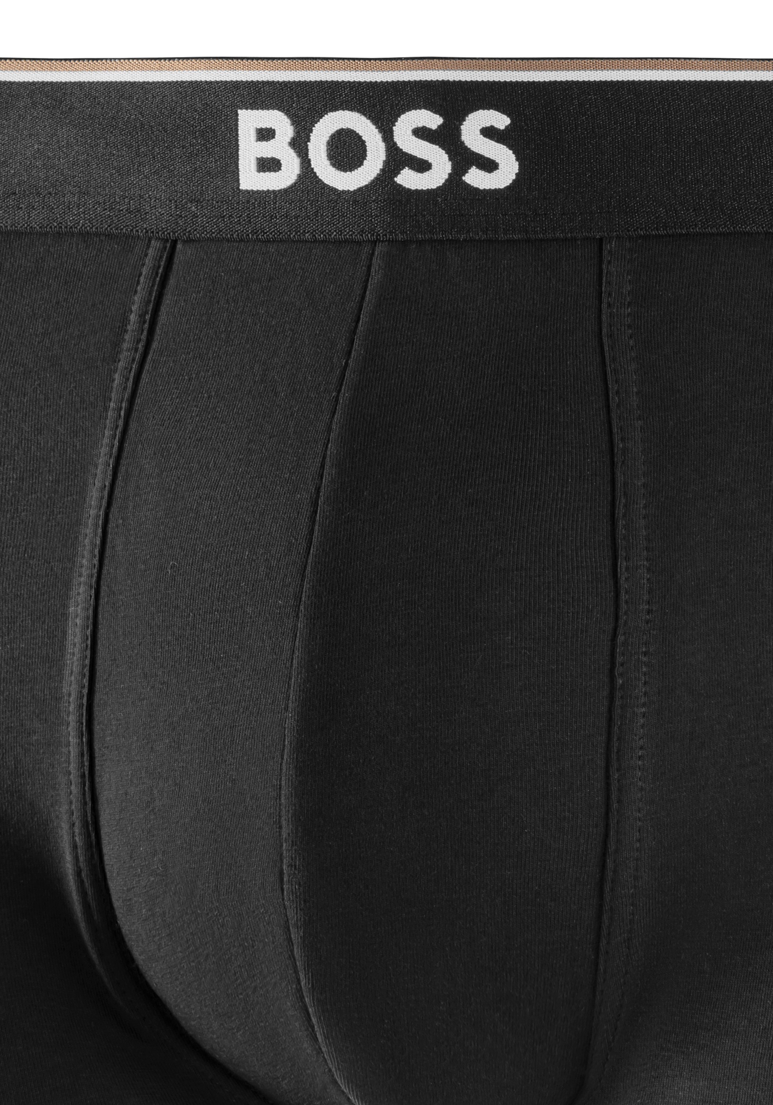 3er-Pack) Webbund black mit (Packung, BOSS Boxer Logo