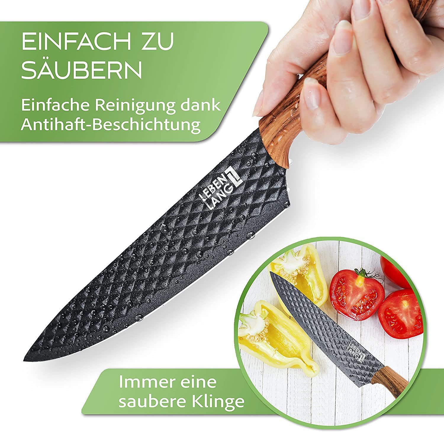 Zubehör Messerset Küchen Messer-Set Lebenlang teilig LEBENLANG 7