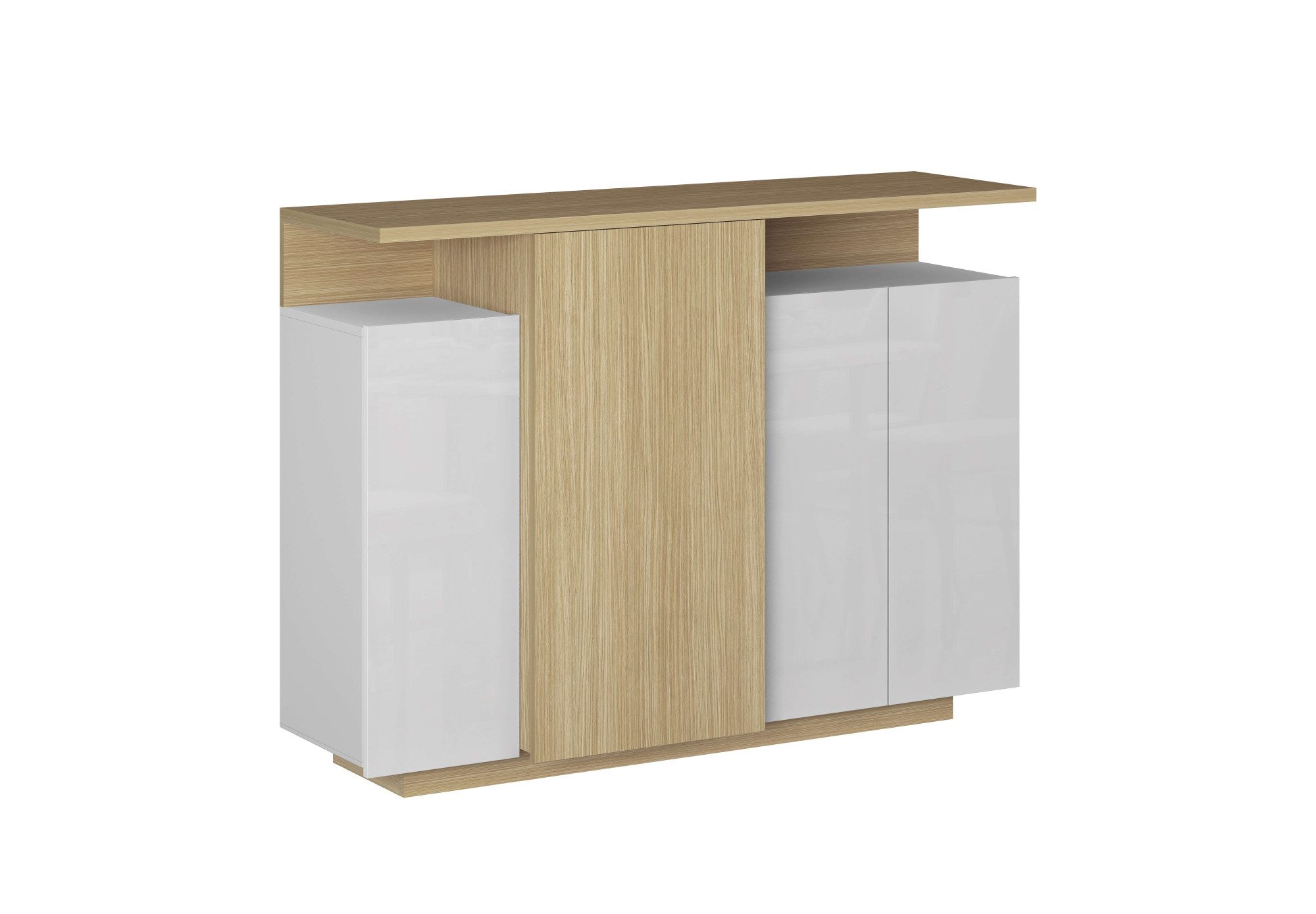 OTTO home Highboard Highboard ETHOS, Kommode, Schrank, Kredenz (1 St), Mit 4 Drehtüren, 9 Innenfächern und 2 Außenfächern, B.130 cm