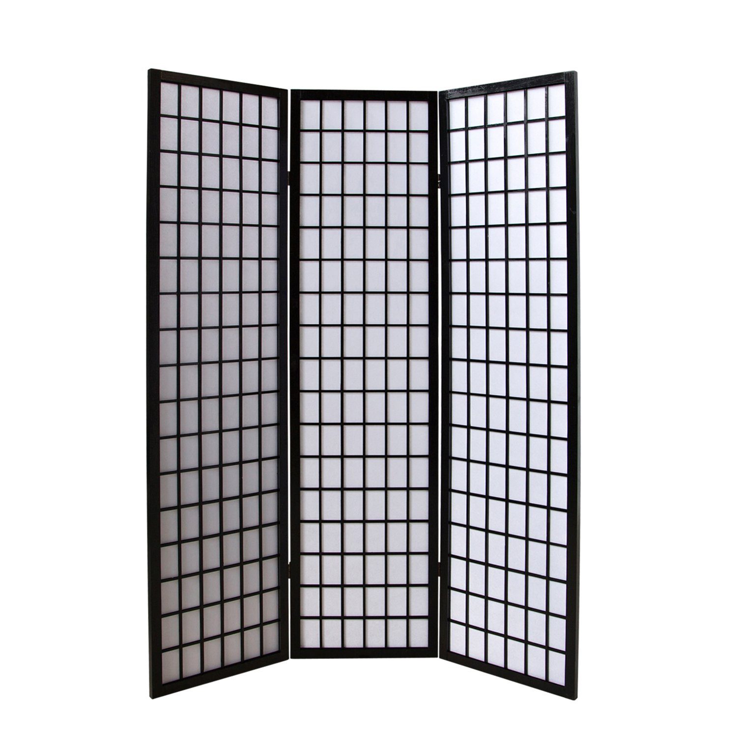 Homestyle4u Paravent Raumteiler Shoj Schwarz Spanische Wand Trennwand Sichtschutz Indoor