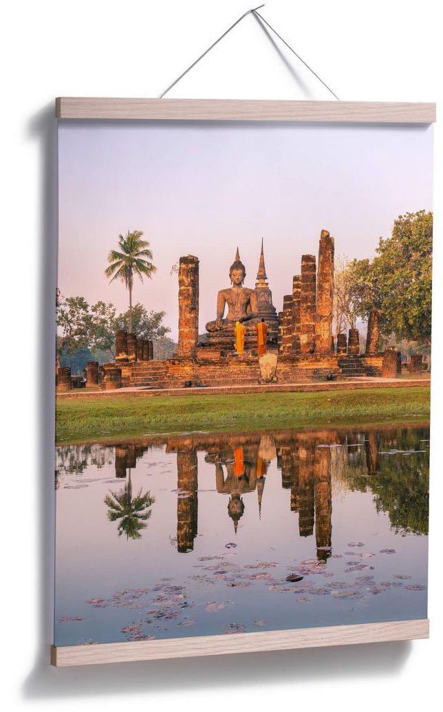 Wall-Art Poster Buddhistischer (1 Wandbild, Poster, St), Gebäude Bild, Sukhothai, Tempel Wandposter