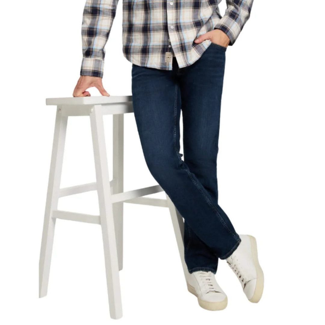 CROSS JEANS® Slim-fit-Jeans Damien E198-114 Mid Blue 5-Pocket Style
