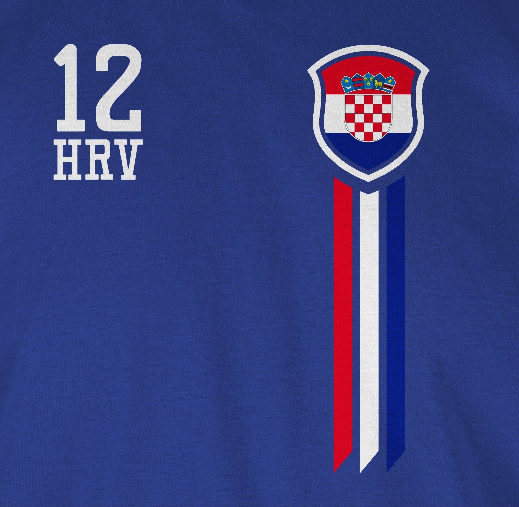 Shirtracer T-Shirt 12. Mann Kroatien Fan-Shirt 2026 Fussball WM Fanartikel