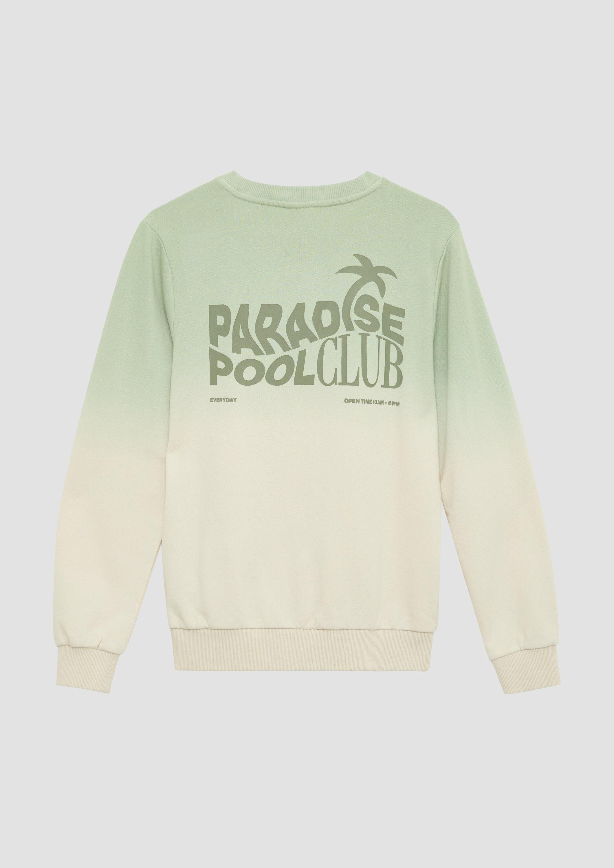 s.Oliver Sweatshirt Sweatshirt Sweatshirt mit Schriftprint und Farbverlauf