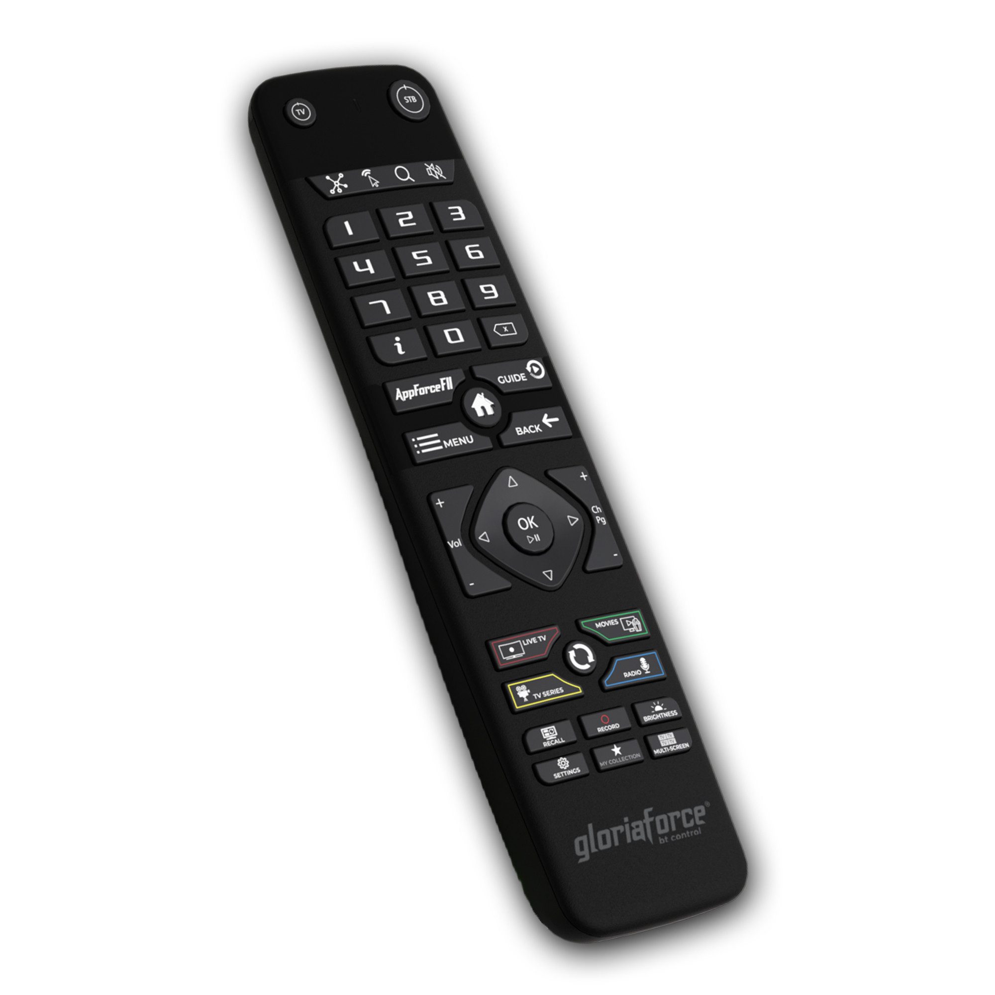 Gloriaforce RTX Bluetooth Fernbedienung mit TV-Steuerung SAT-Receiver