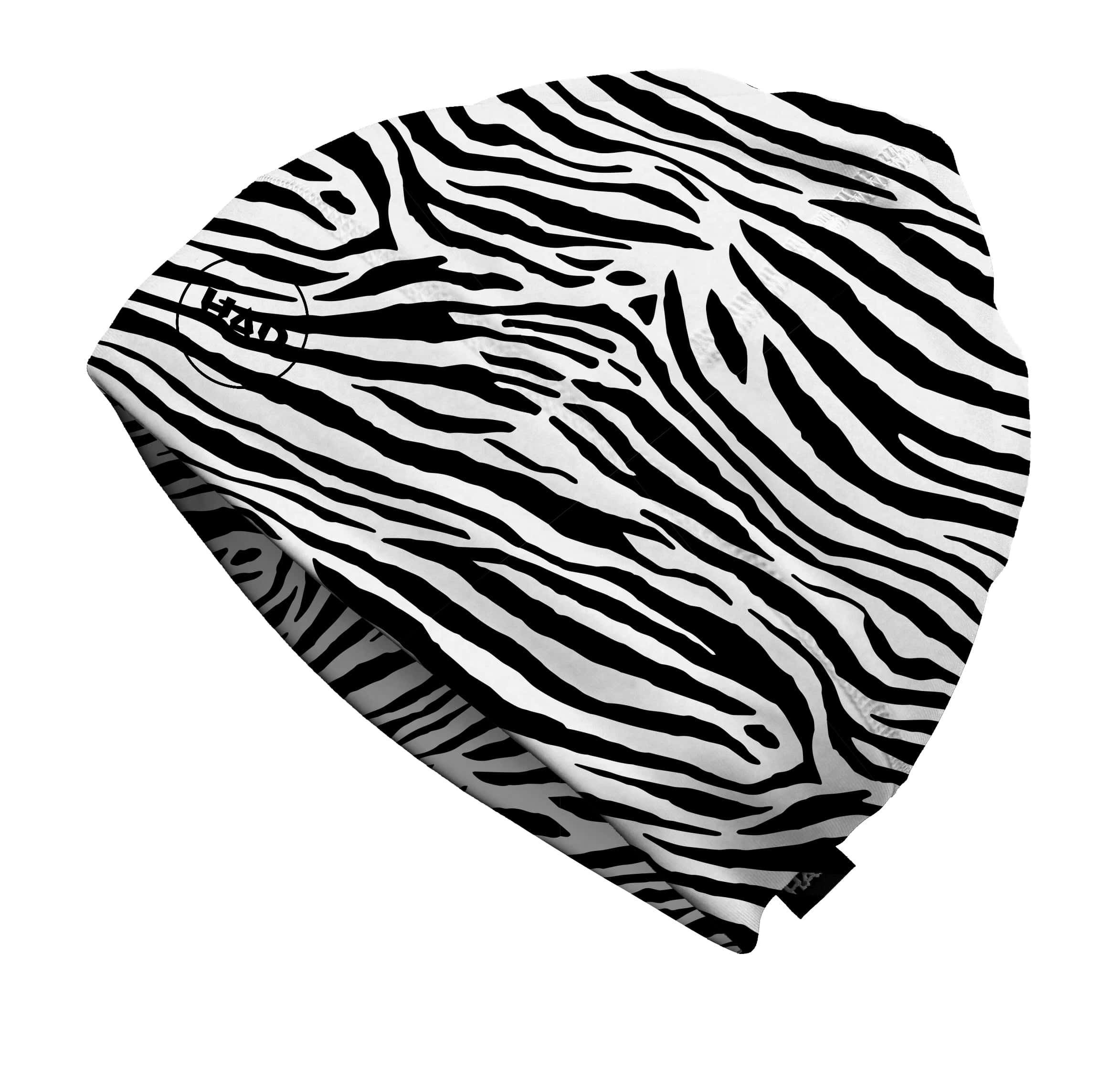 HAD Multifunktionstuch H.A.D. Brushed Tec Beanie Zebra White S-M