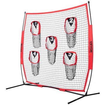 VEVOR Schutznetz 217x125,5x223 cm Fußballtrainer-Wurfnetz Trainings-Wurfziel-Übungsnetz