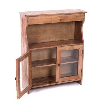 DESIGN DELIGHTS Wandregal WANDSCHRANK "RIBERA", mit Glastüren, 73 cm, Holz Wandregal