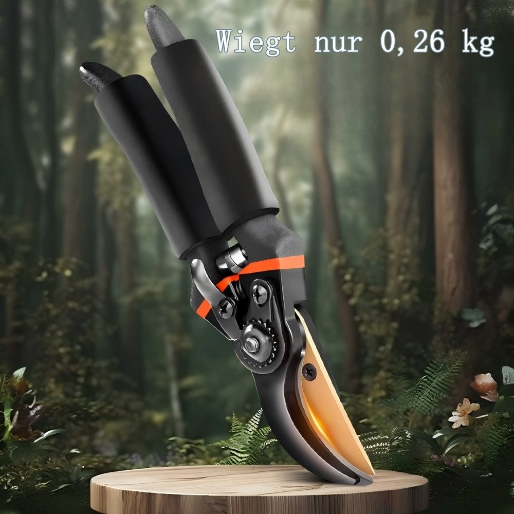 SIKAINI Gartenschere ideal für Obstbäume, Äste & Sträucher, (Langlebig & rostfrei, Verstärkter Messerhalter für mehr Stabilität), Präzises & sauberes Schneiden Mühelos & kraftsparend