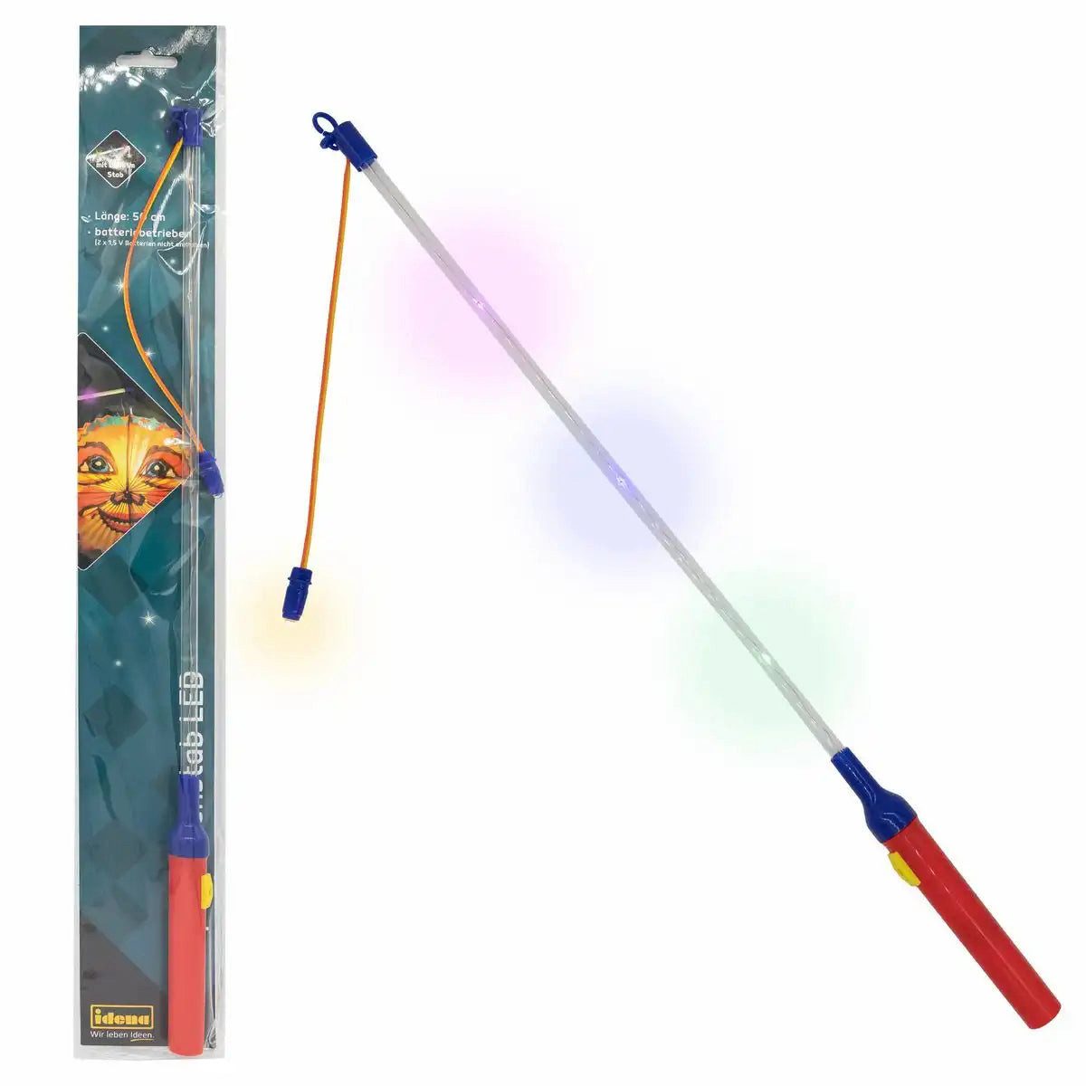 Idena Umzugslaterne LED Laternenstab 50cm - Magisches Licht für Sankt Martin & Laternenumz