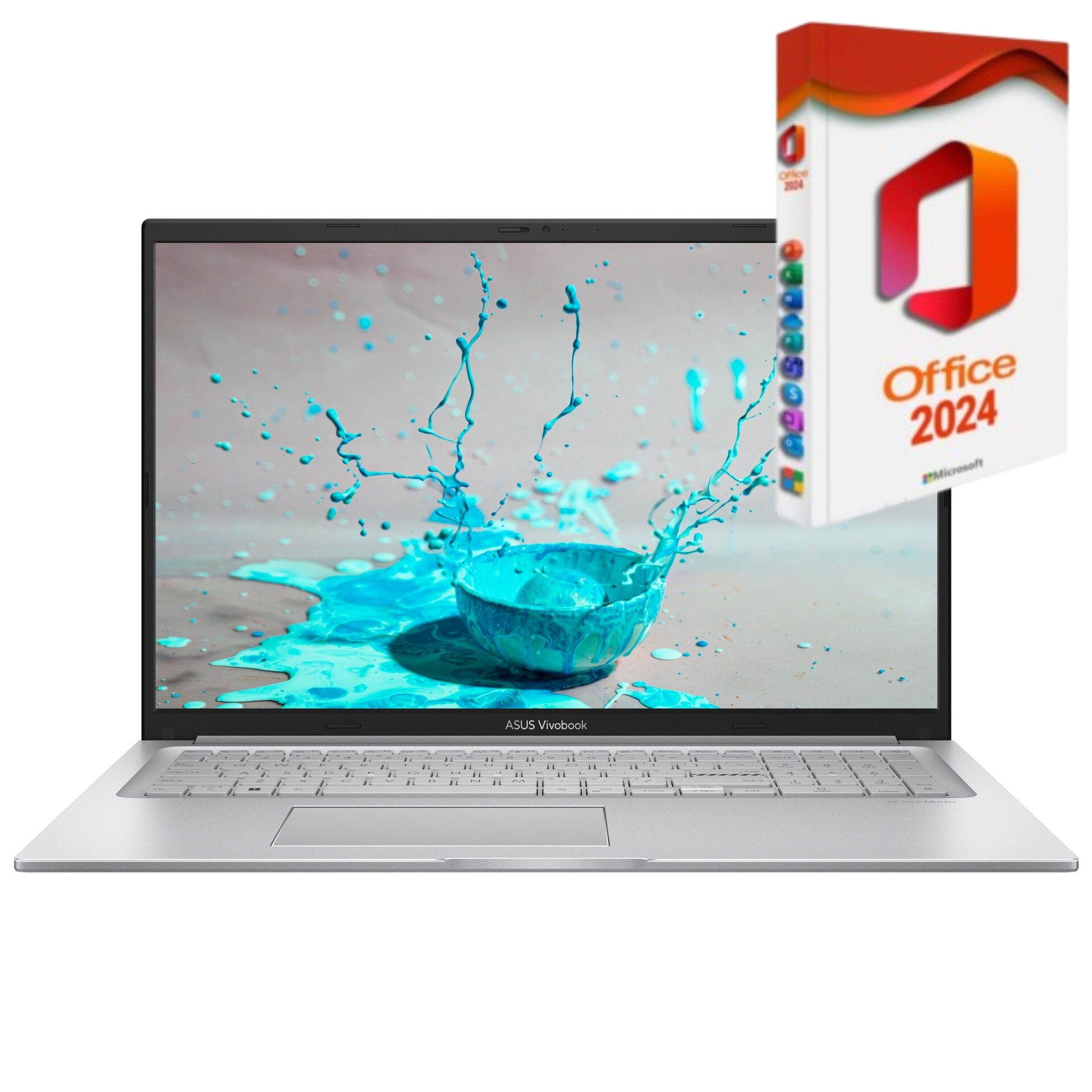 Asus VivoBook X170, Intel Core i5-1335U, beleuchtete Tastatur Business-Notebook (44 cm/17.3 Zoll, Intel Core i5 1335U, Intel Iris Xe, 500 GB SSD, Windows 11 Pro, MS Office 2024 Pro Dauerlizenz, beleuchtete Tastatur)